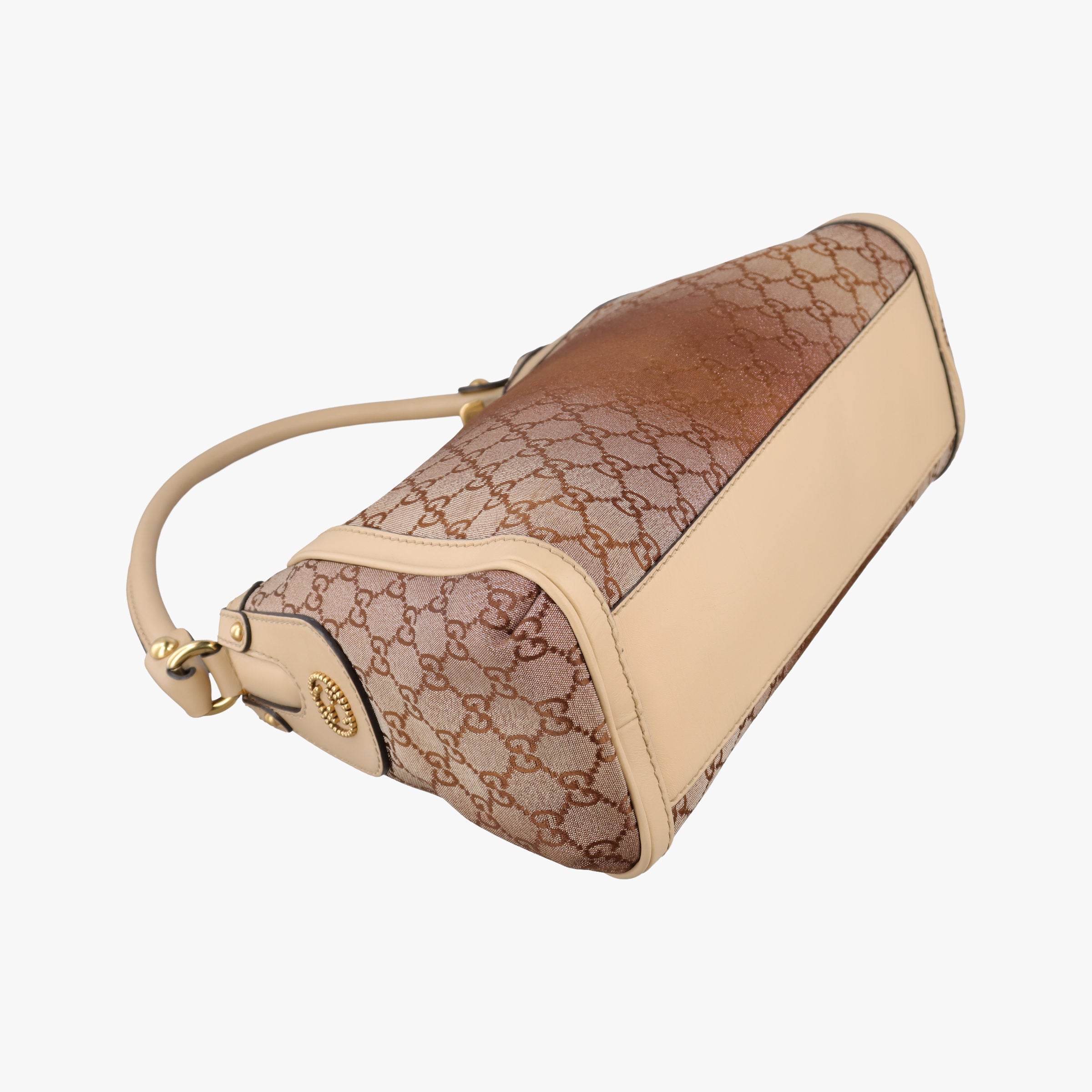 Guccissima Beige x Brown canvas×Leather 282298 G011136749グッチシマ ベージュ×ブラウン キャンバス×レザー 282298 G011136749