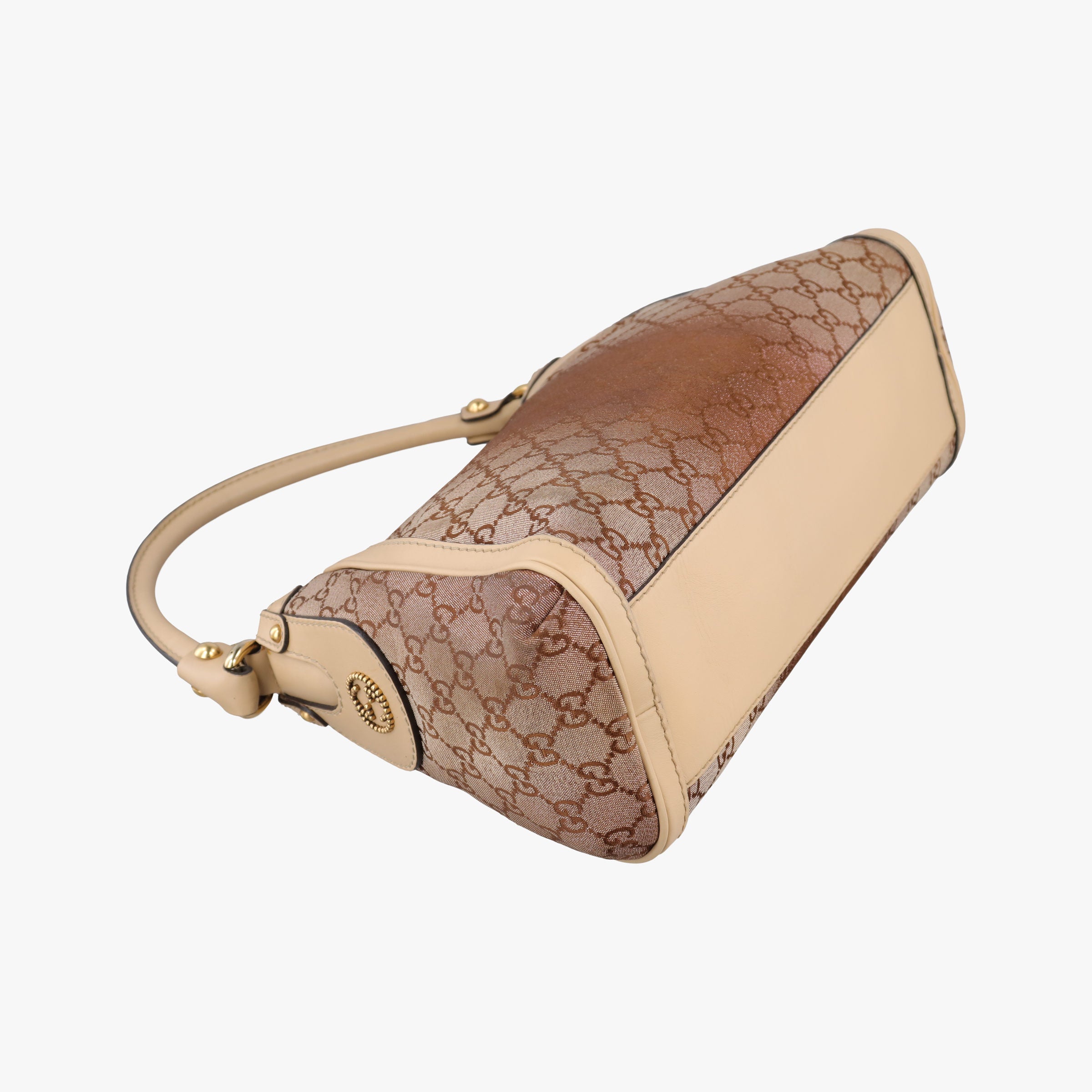 Guccissima Beige x Brown canvas×Leather 282298 G011136749グッチシマ ベージュ×ブラウン キャンバス×レザー 282298 G011136749