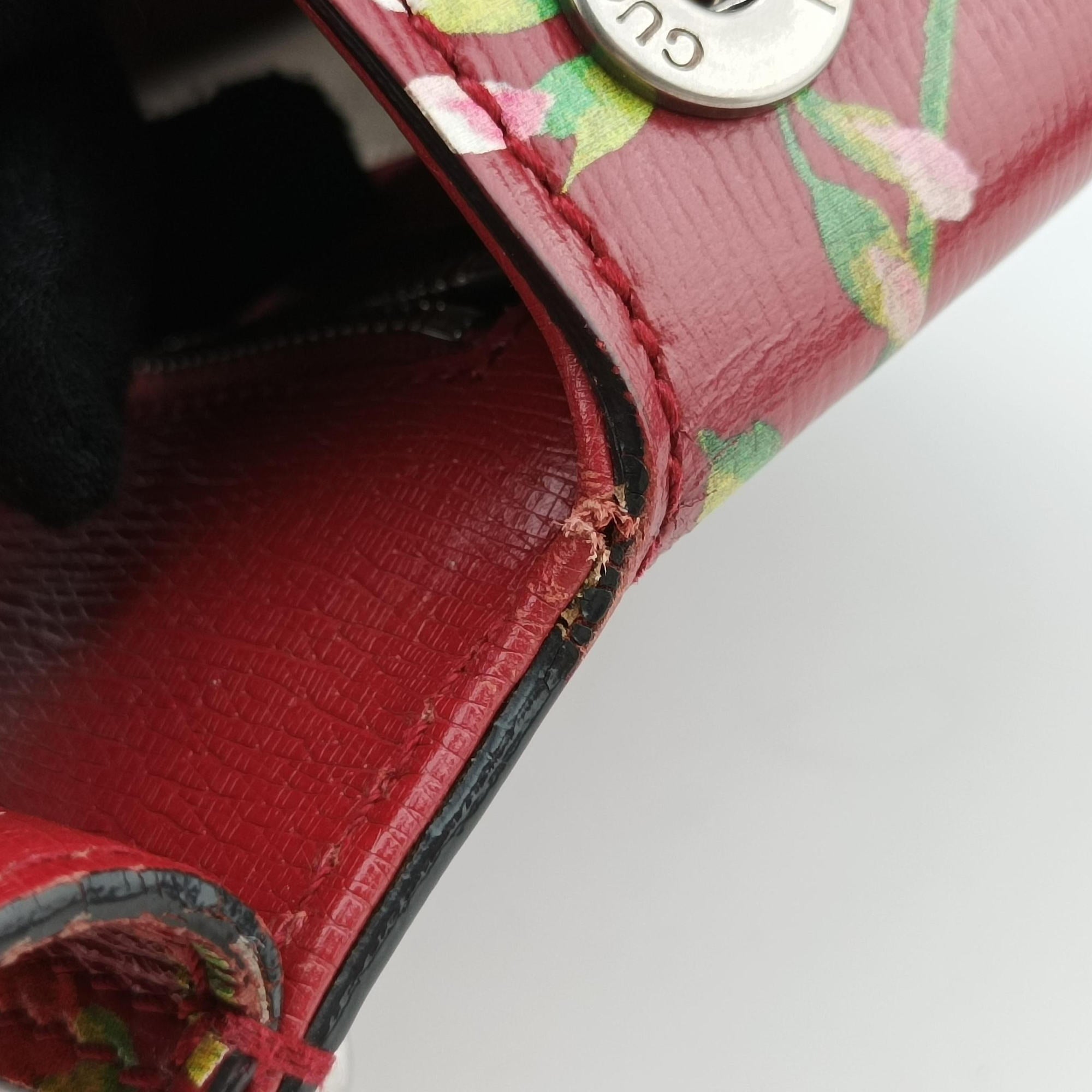 Bamboo Daily red×Multicolour Leather 370831 A018750289バンブーデイリー レッド×マルチ レザー 370831 A018750289