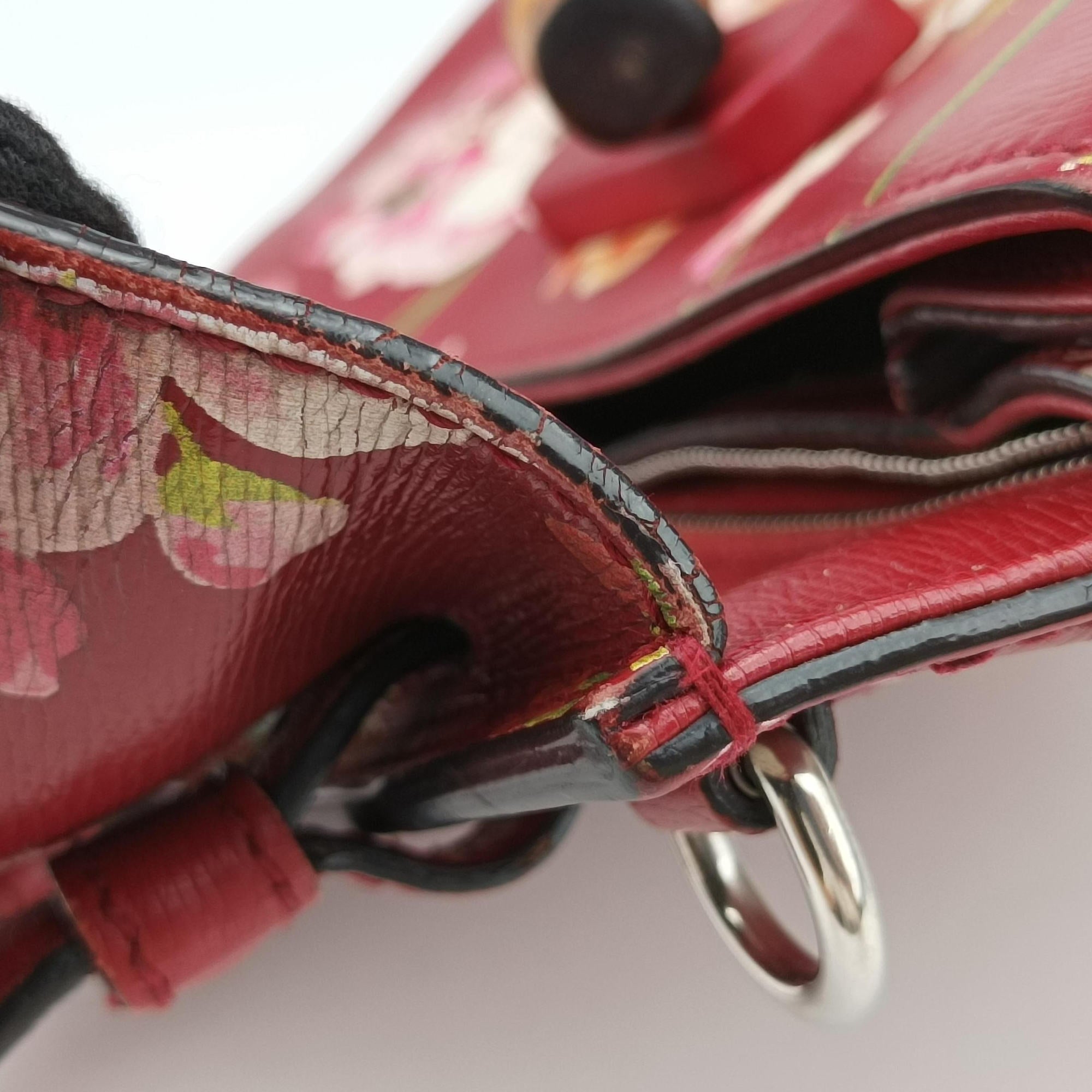 Bamboo Daily red×Multicolour Leather 370831 A018750289バンブーデイリー レッド×マルチ レザー 370831 A018750289