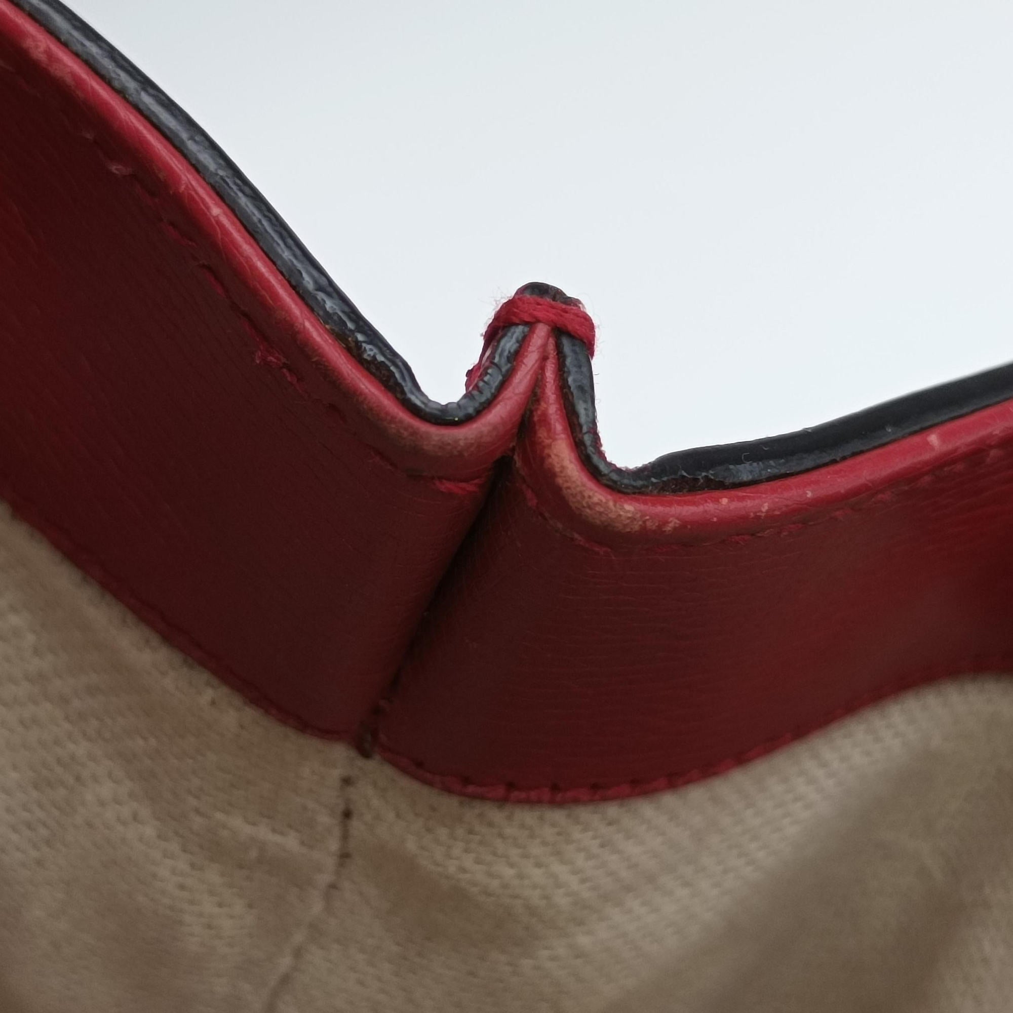 Bamboo Daily red×Multicolour Leather 370831 A018750289バンブーデイリー レッド×マルチ レザー 370831 A018750289
