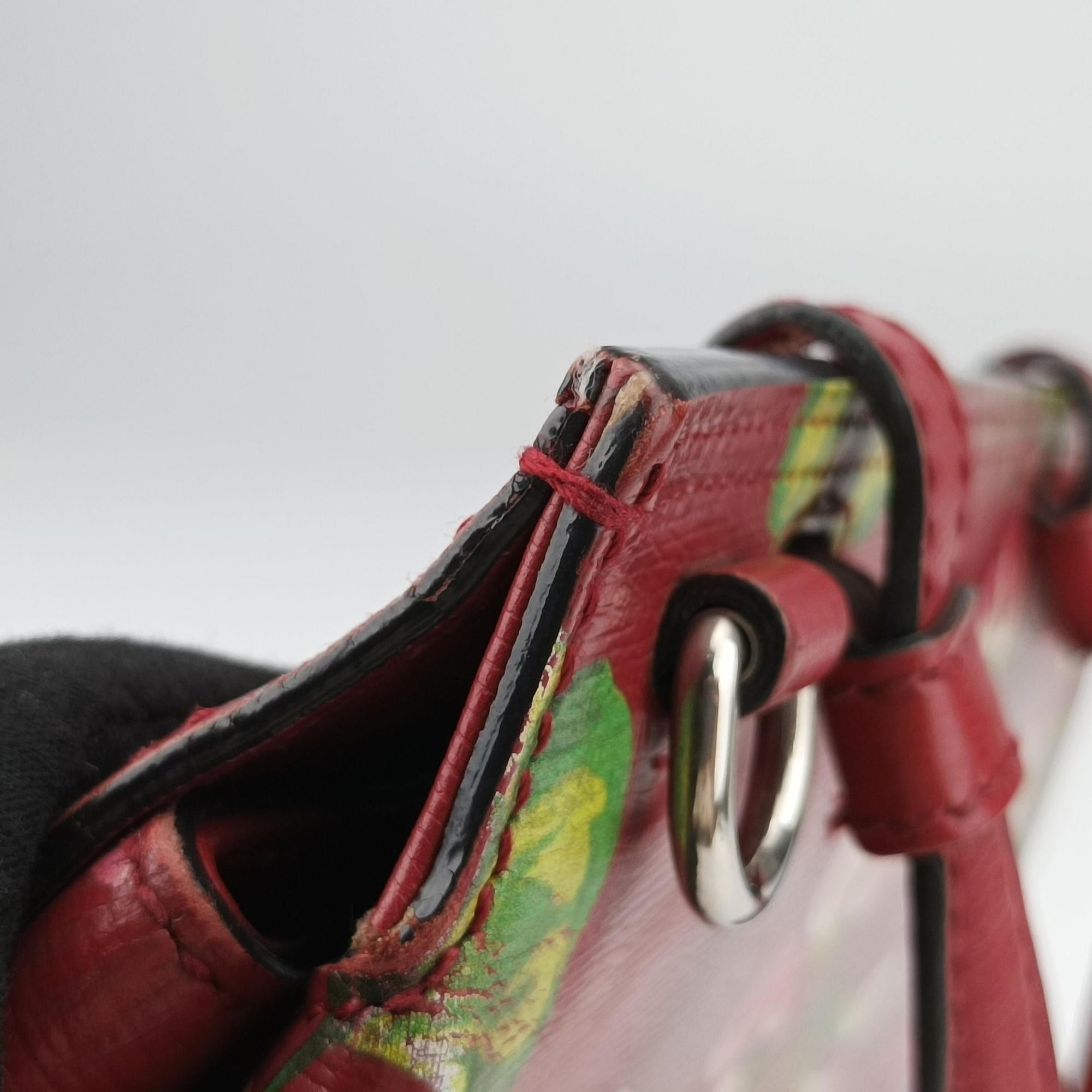 Bamboo Daily red×Multicolour Leather 370831 A018750289バンブーデイリー レッド×マルチ レザー 370831 A018750289