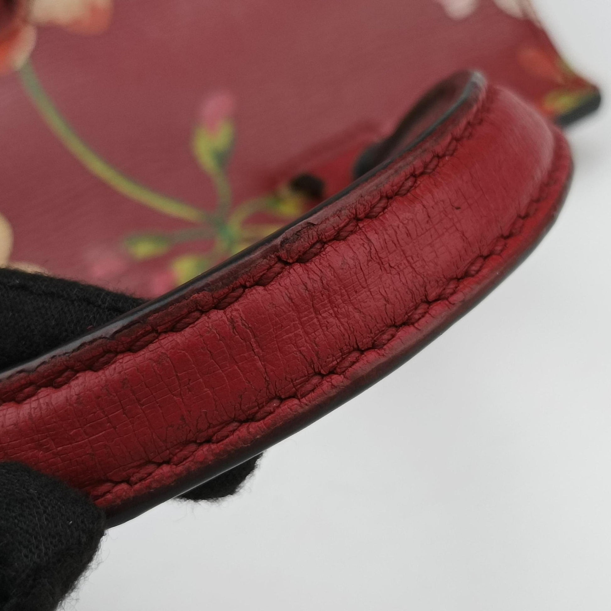 Bamboo Daily red×Multicolour Leather 370831 A018750289バンブーデイリー レッド×マルチ レザー 370831 A018750289