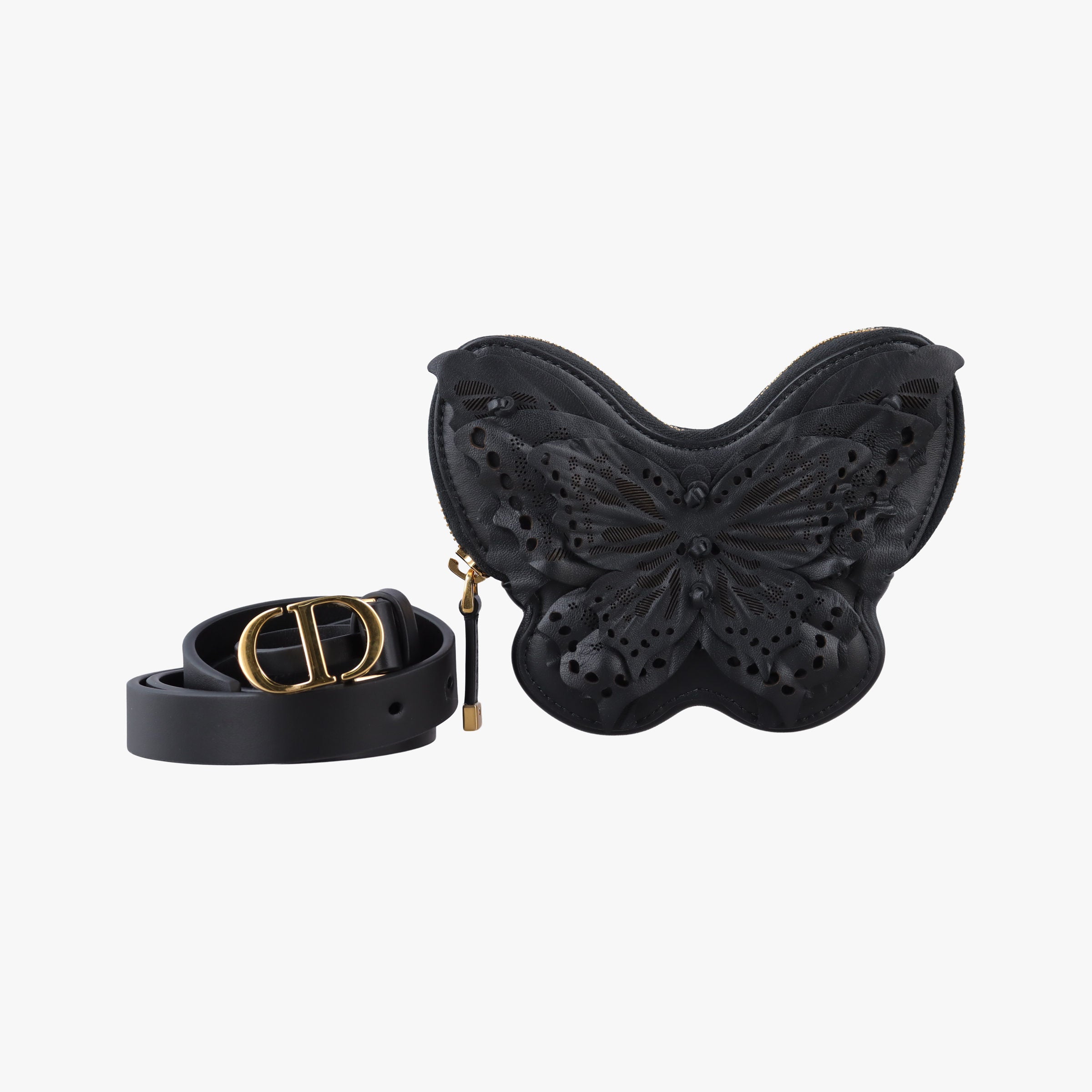 30 Montaigne Removable Black Lambskin 43-MA-121330 モンテーニュ バタフライ ブラック ラムスキン 43-MA-1213