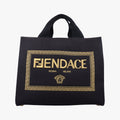 Fendace La Medusa Black×yellow canvas 8BH395 8BH395-AJIA-228-3262サンシャイン ブラック×イエロー キャンバス 8BH395 8BH395-AJIA-228-3262
