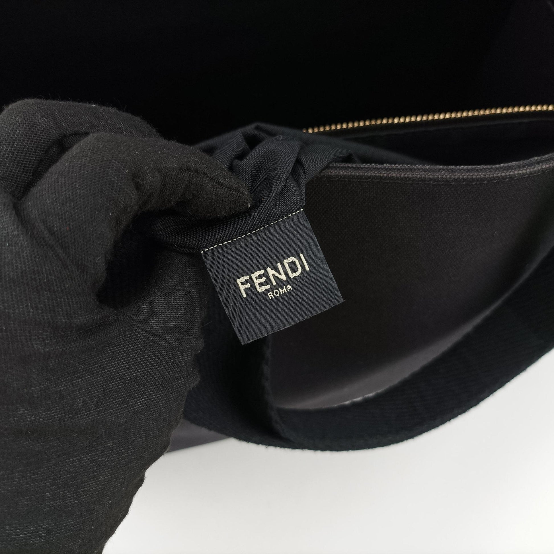 Fendace La Medusa Black×yellow canvas 8BH395 8BH395-AJIA-228-3262サンシャイン ブラック×イエロー キャンバス 8BH395 8BH395-AJIA-228-3262