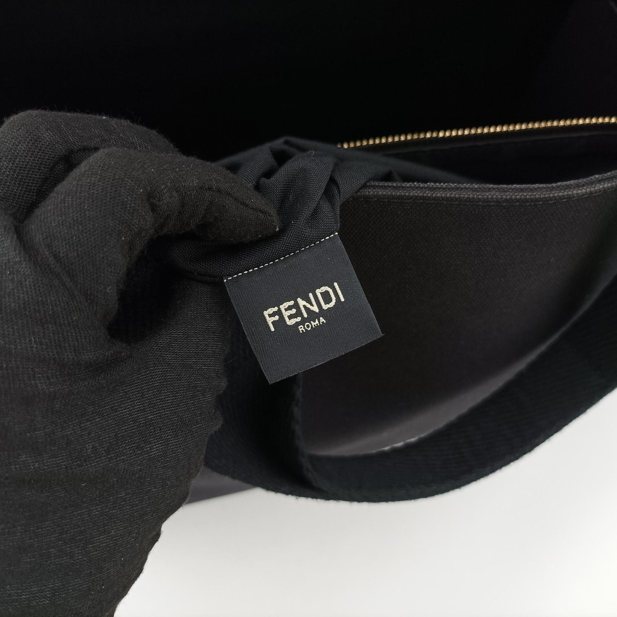 Fendace La Medusa Black×yellow canvas 8BH395 8BH395-AJIA-228-3262サンシャイン ブラック×イエロー キャンバス 8BH395 8BH395-AJIA-228-3262