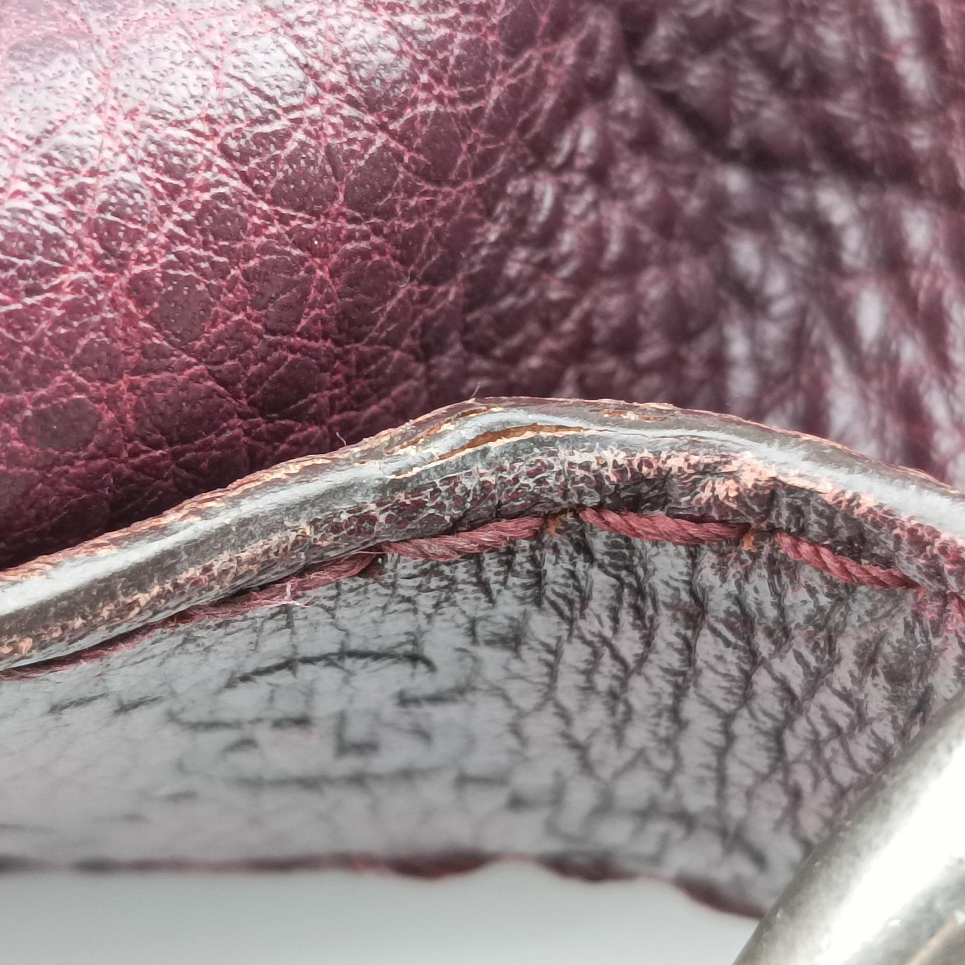 Medium Bamboo Burgundy Leather 232959 B6782858ミディアム バンブー ワインレッド レザー 232959 B6782858