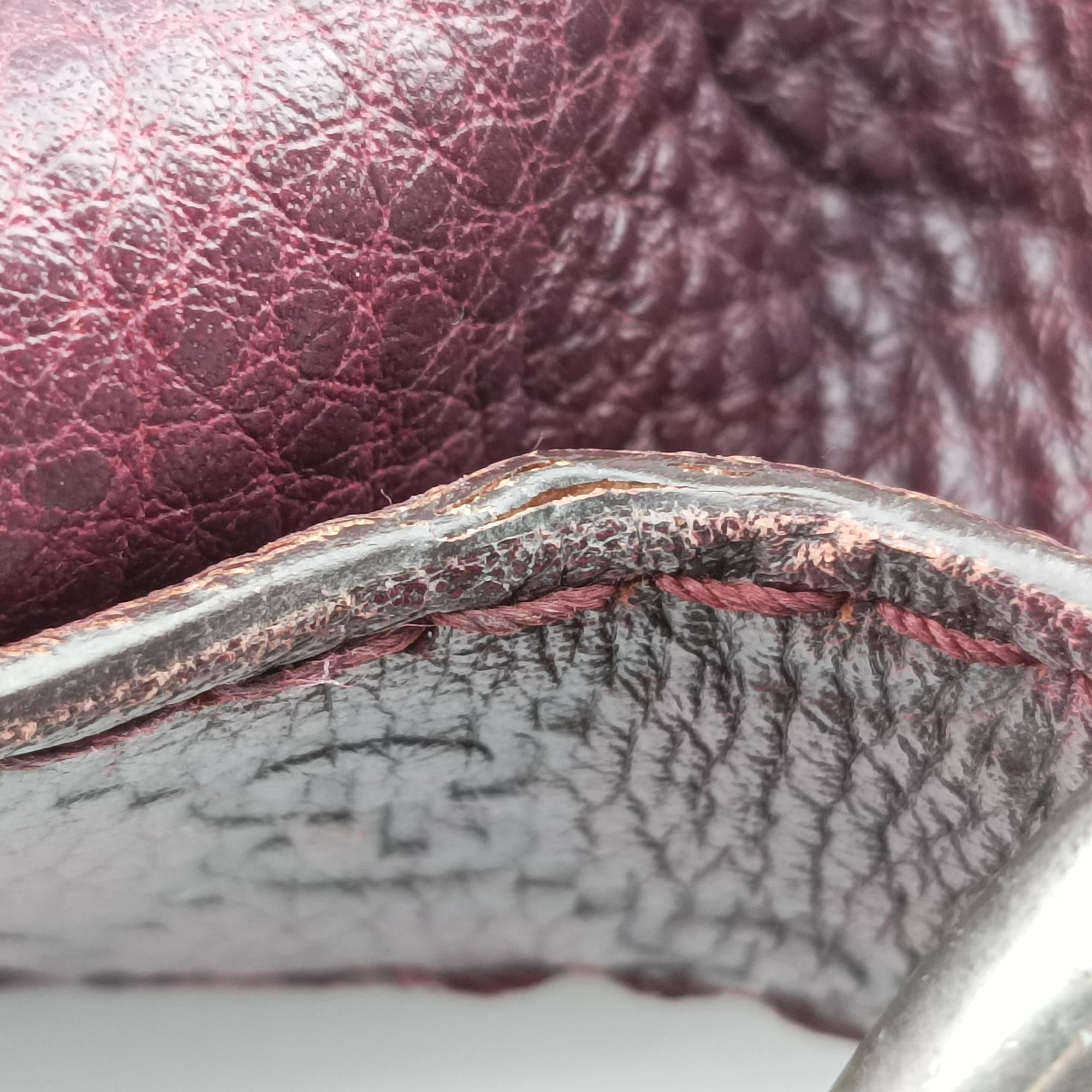 Medium Bamboo Burgundy Leather 232959 B6782858ミディアム バンブー ワインレッド レザー 232959 B6782858