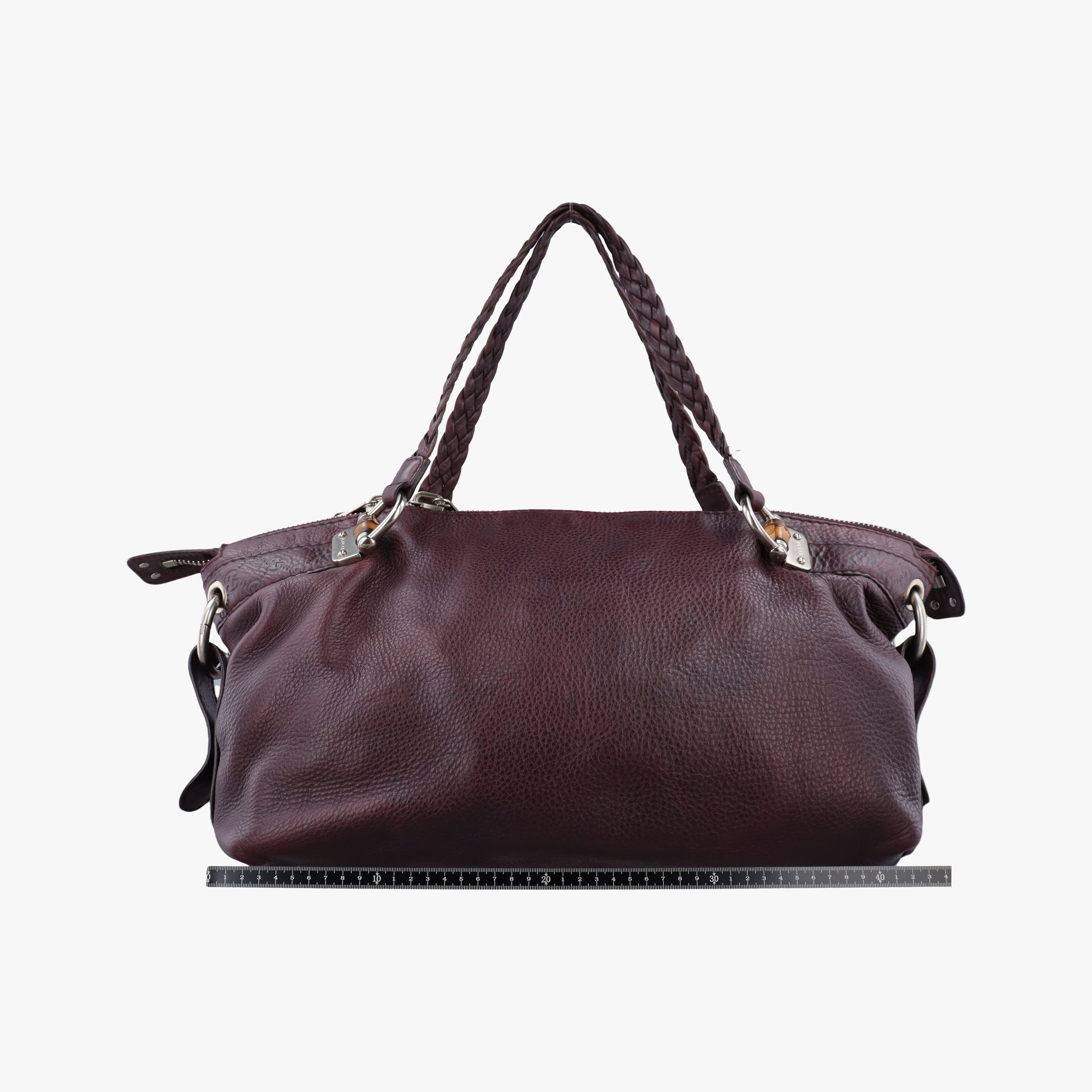 Medium Bamboo Burgundy Leather 232959 B6782858ミディアム バンブー ワインレッド レザー 232959 B6782858