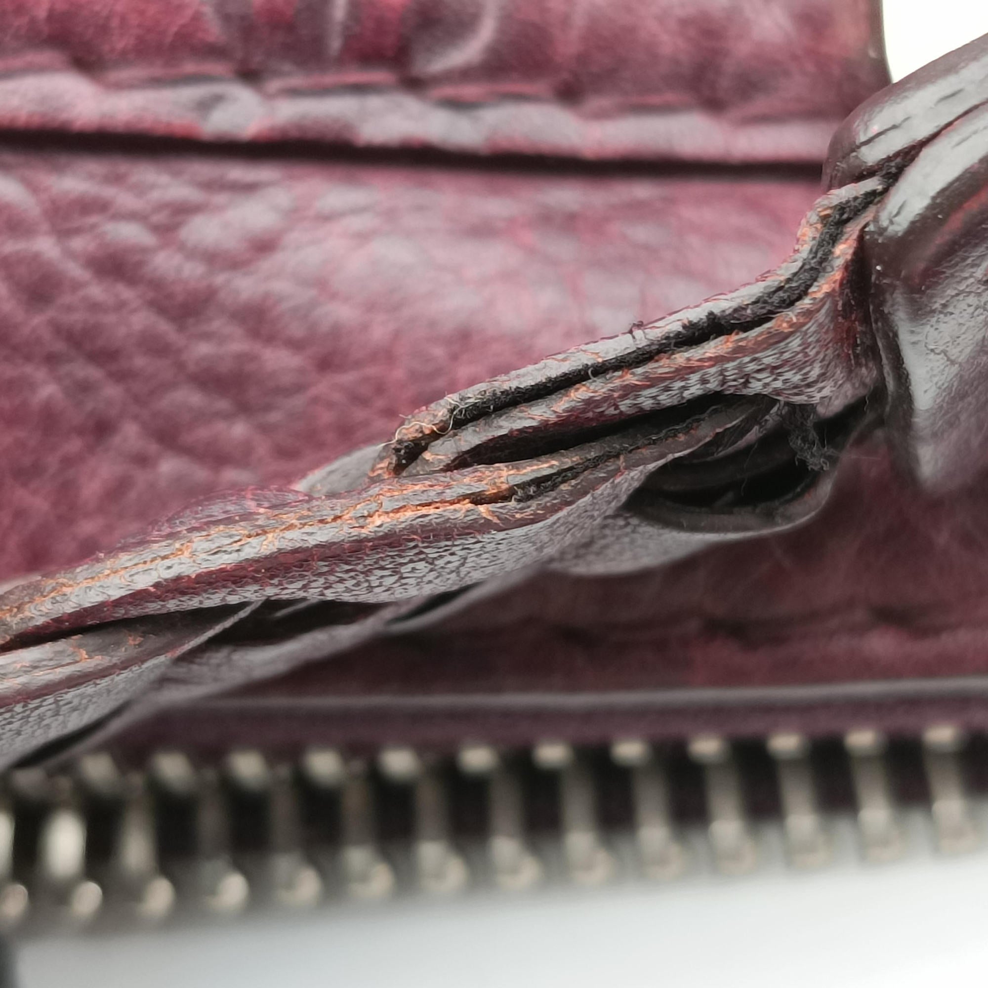 Medium Bamboo Burgundy Leather 232959 B6782858ミディアム バンブー ワインレッド レザー 232959 B6782858