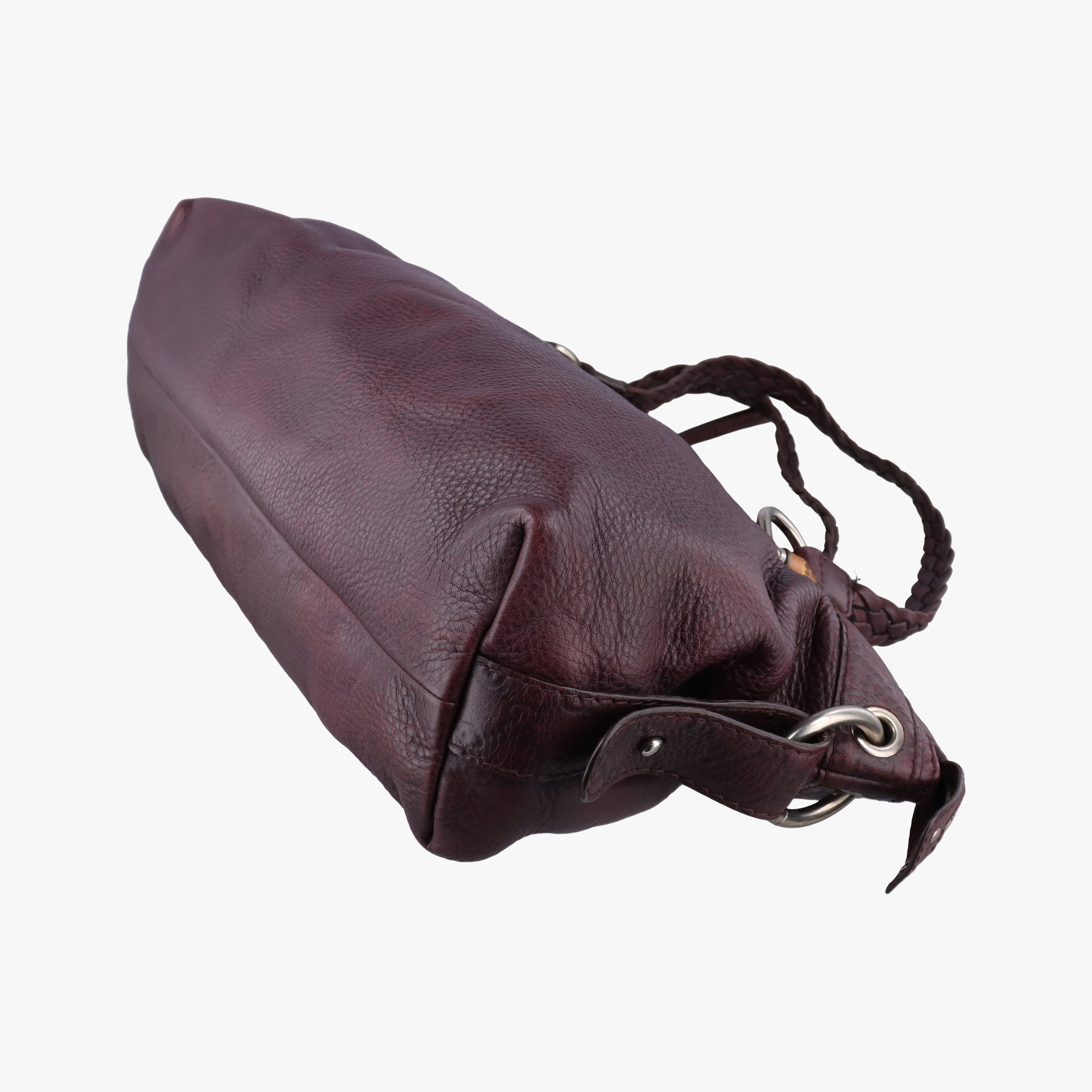 Medium Bamboo Burgundy Leather 232959 B6782858ミディアム バンブー ワインレッド レザー 232959 B6782858