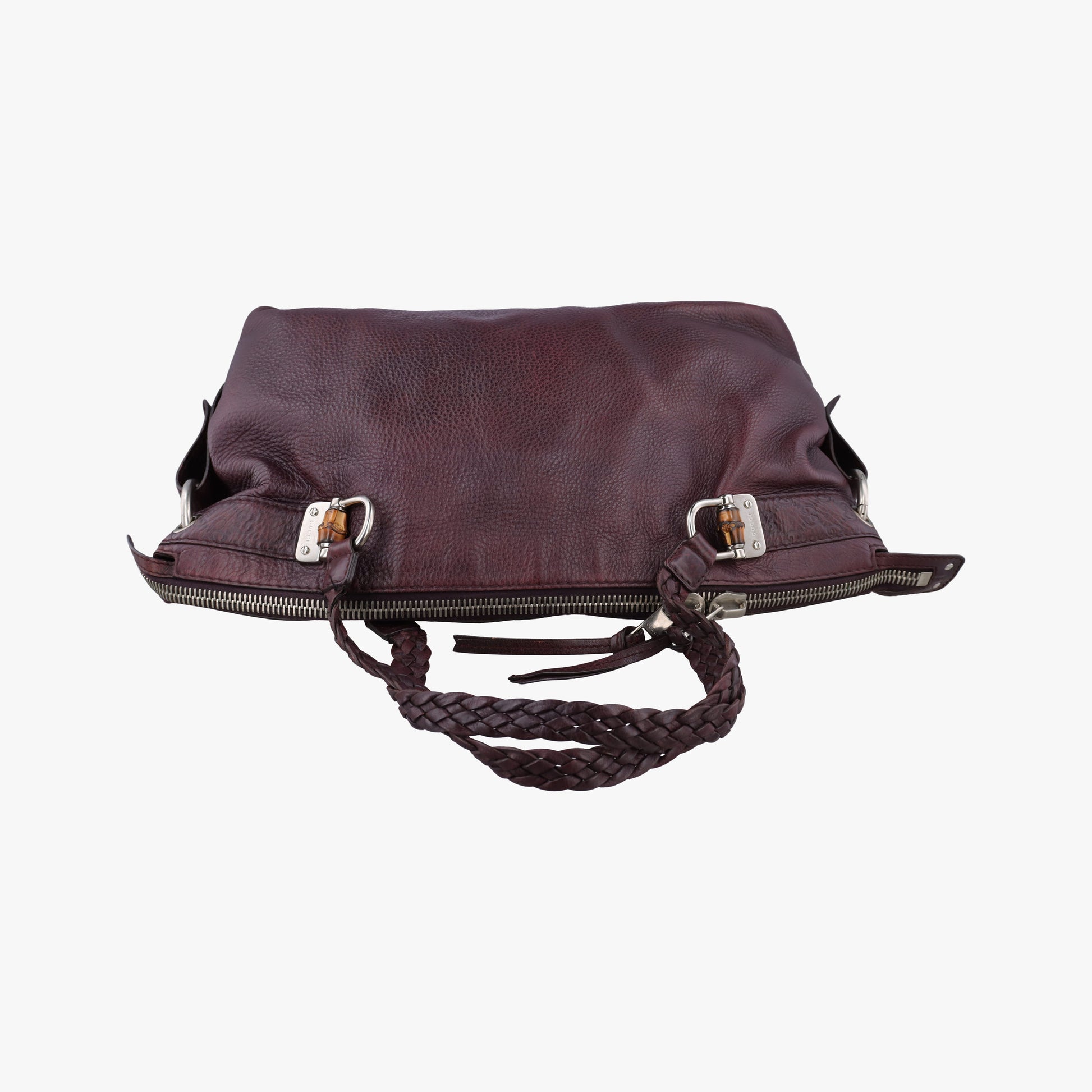 Medium Bamboo Burgundy Leather 232959 B6782858ミディアム バンブー ワインレッド レザー 232959 B6782858
