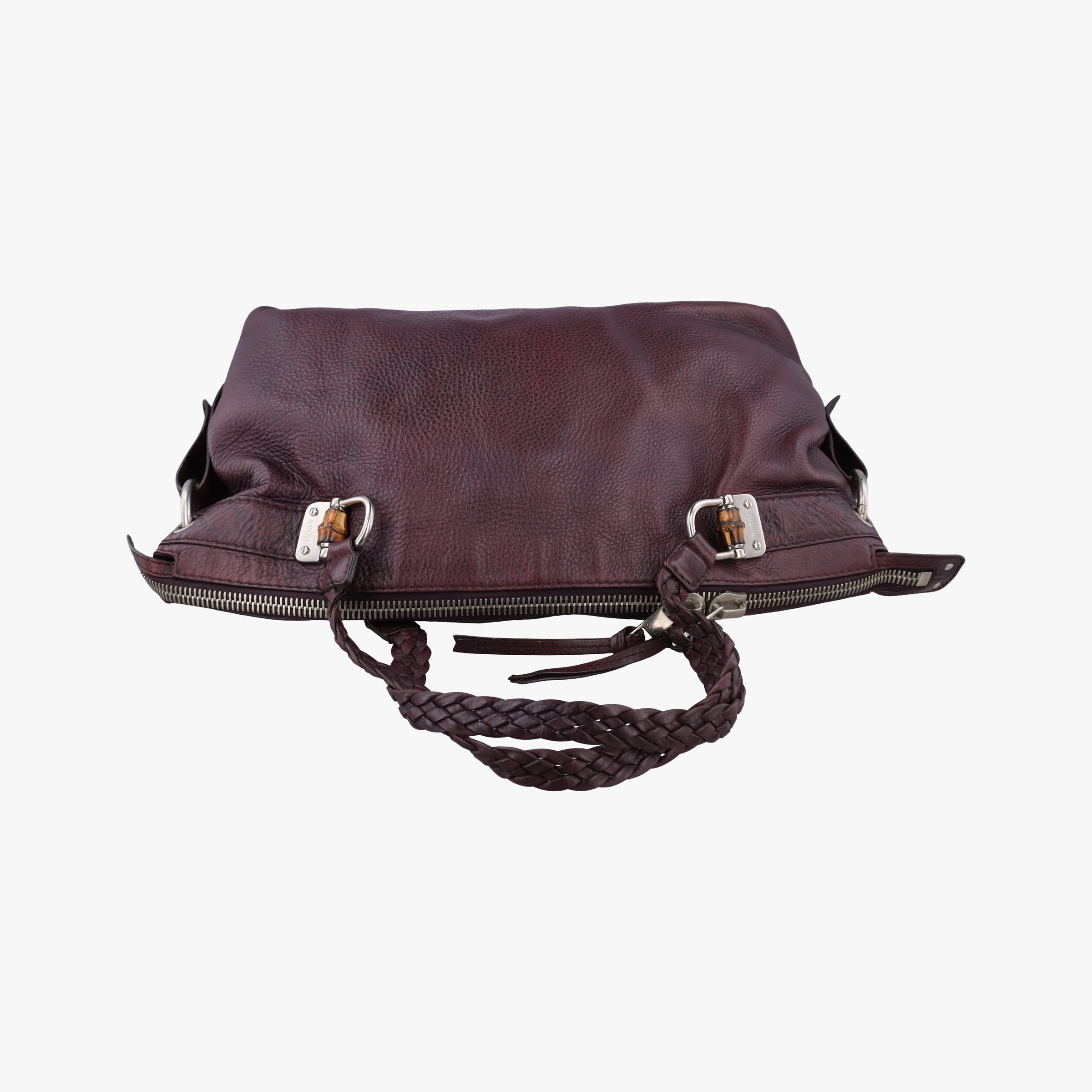 Medium Bamboo Burgundy Leather 232959 B6782858ミディアム バンブー ワインレッド レザー 232959 B6782858