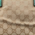 GG Canvas Tote Beige × Green canvas×leather 113017 GGキャンバス トート ベージュ x グリーン キャンバス×レザー 113017 