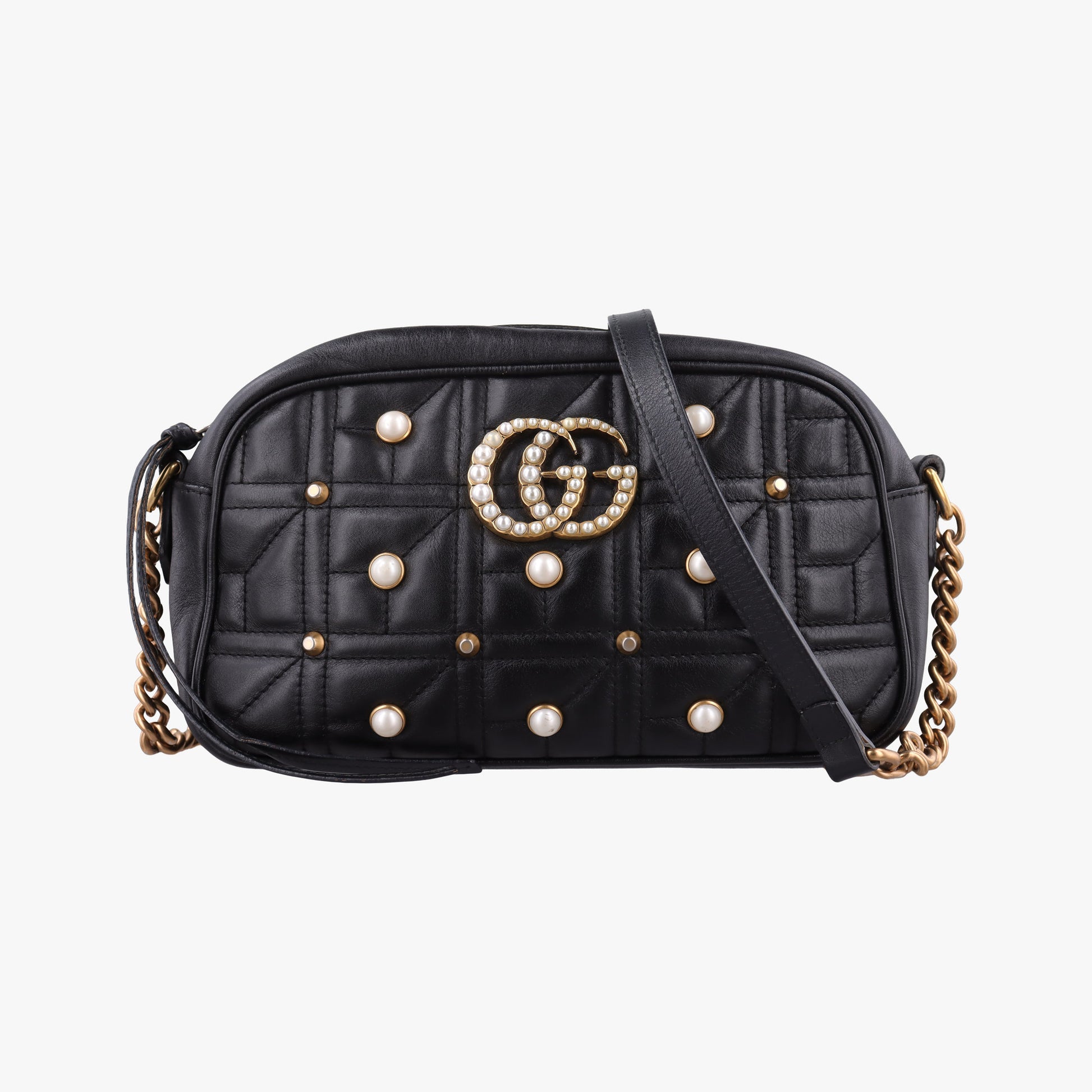 GG Marmont Black Leather 447632 E021273589GGマーモント ブラック レザー 447632 E021273589