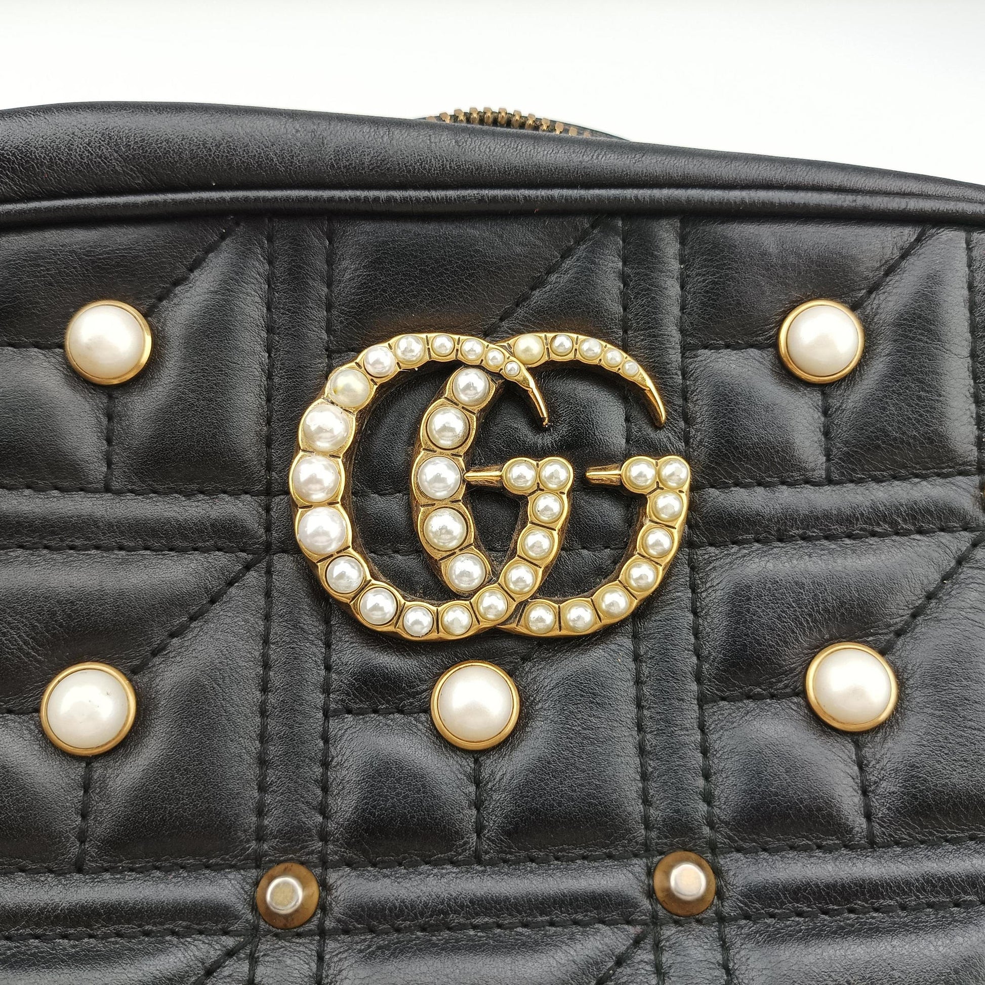 GG Marmont Black Leather 447632 E021273589GGマーモント ブラック レザー 447632 E021273589