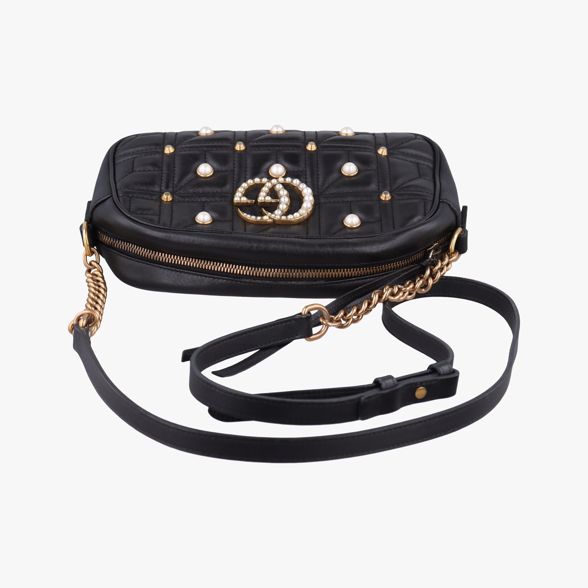 GG Marmont Black Leather 447632 E021273589GGマーモント ブラック レザー 447632 E021273589