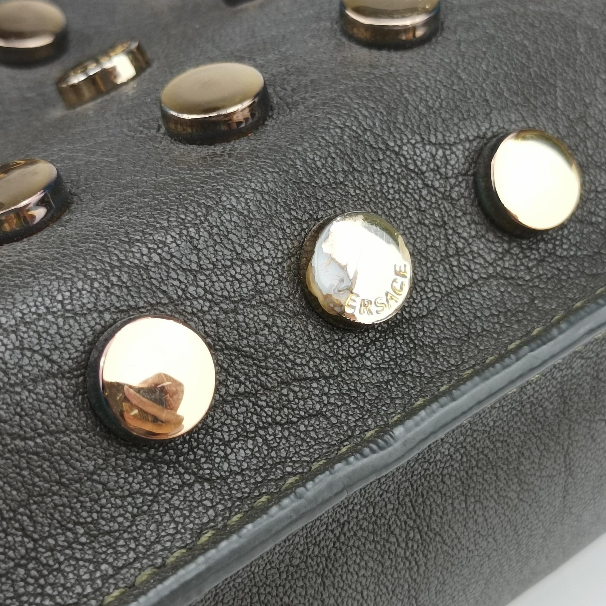 Studded Medusa Green Leather スタッズ メデューサ グリーン レザー 