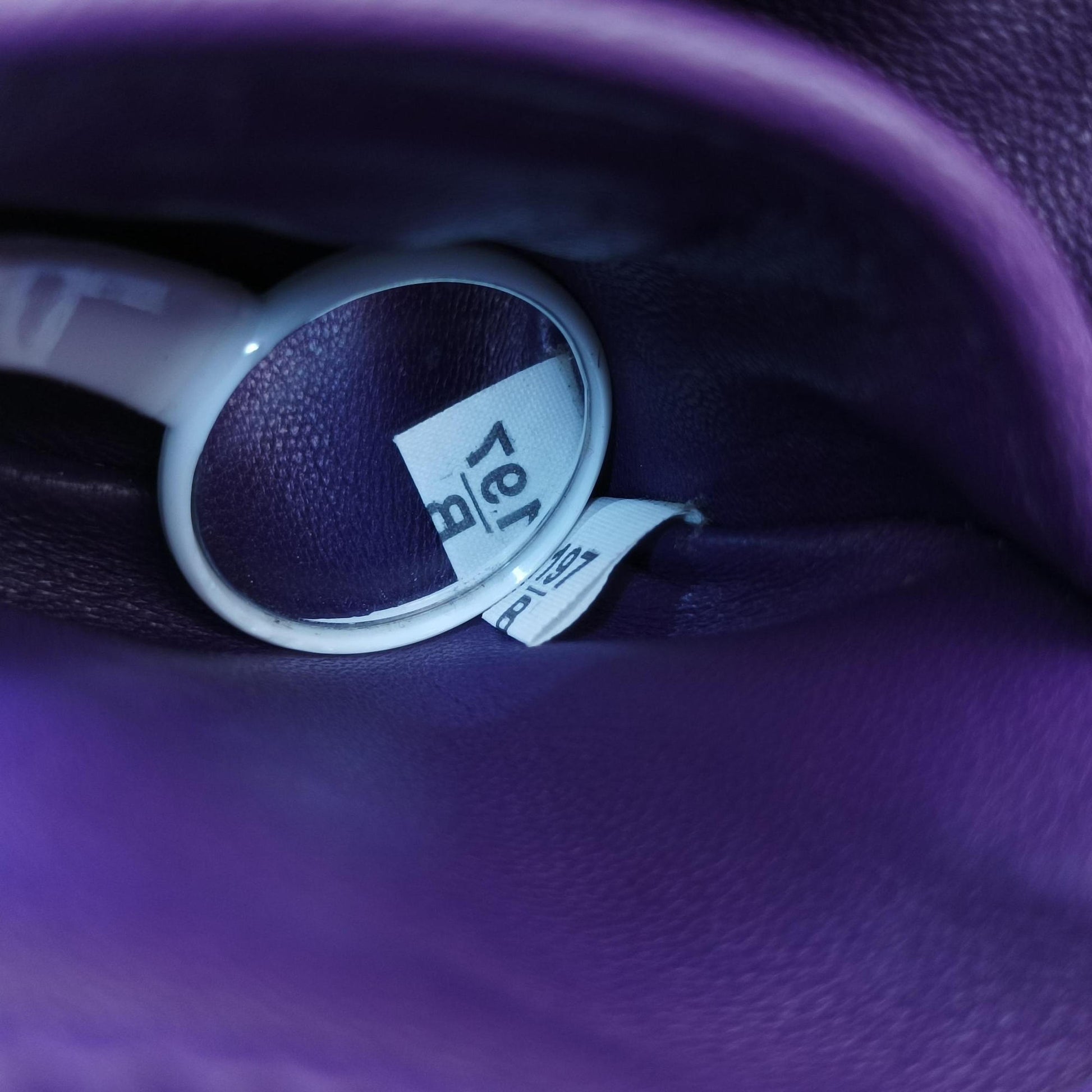 Grommet Mini Jewel Embellished Drawstring Bucket Purple lambskin 197/Bグロメットミニ ジュエルエンベリッシュド ドローストリング バケット パープル ラムスキン 197/B