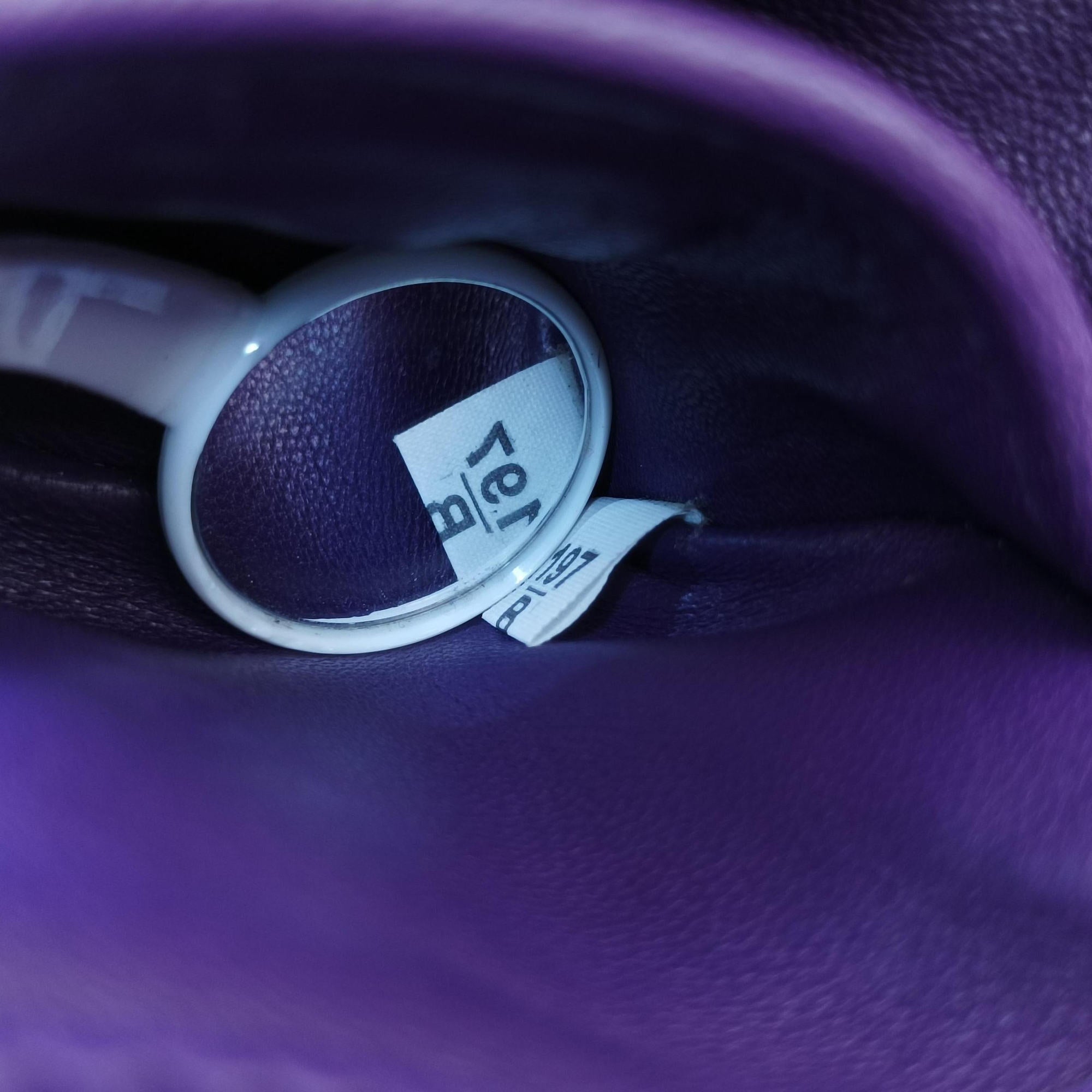 Grommet Mini Jewel Embellished Drawstring Bucket Purple lambskin 197/Bグロメットミニ ジュエルエンベリッシュド ドローストリング バケット パープル ラムスキン 197/B