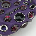 Grommet Mini Jewel Embellished Drawstring Bucket Purple lambskin 197/Bグロメットミニ ジュエルエンベリッシュド ドローストリング バケット パープル ラムスキン 197/B