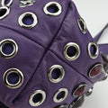 Grommet Mini Jewel Embellished Drawstring Bucket Purple lambskin 197/Bグロメットミニ ジュエルエンベリッシュド ドローストリング バケット パープル ラムスキン 197/B