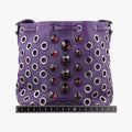 Grommet Mini Jewel Embellished Drawstring Bucket Purple lambskin 197/Bグロメットミニ ジュエルエンベリッシュド ドローストリング バケット パープル ラムスキン 197/B
