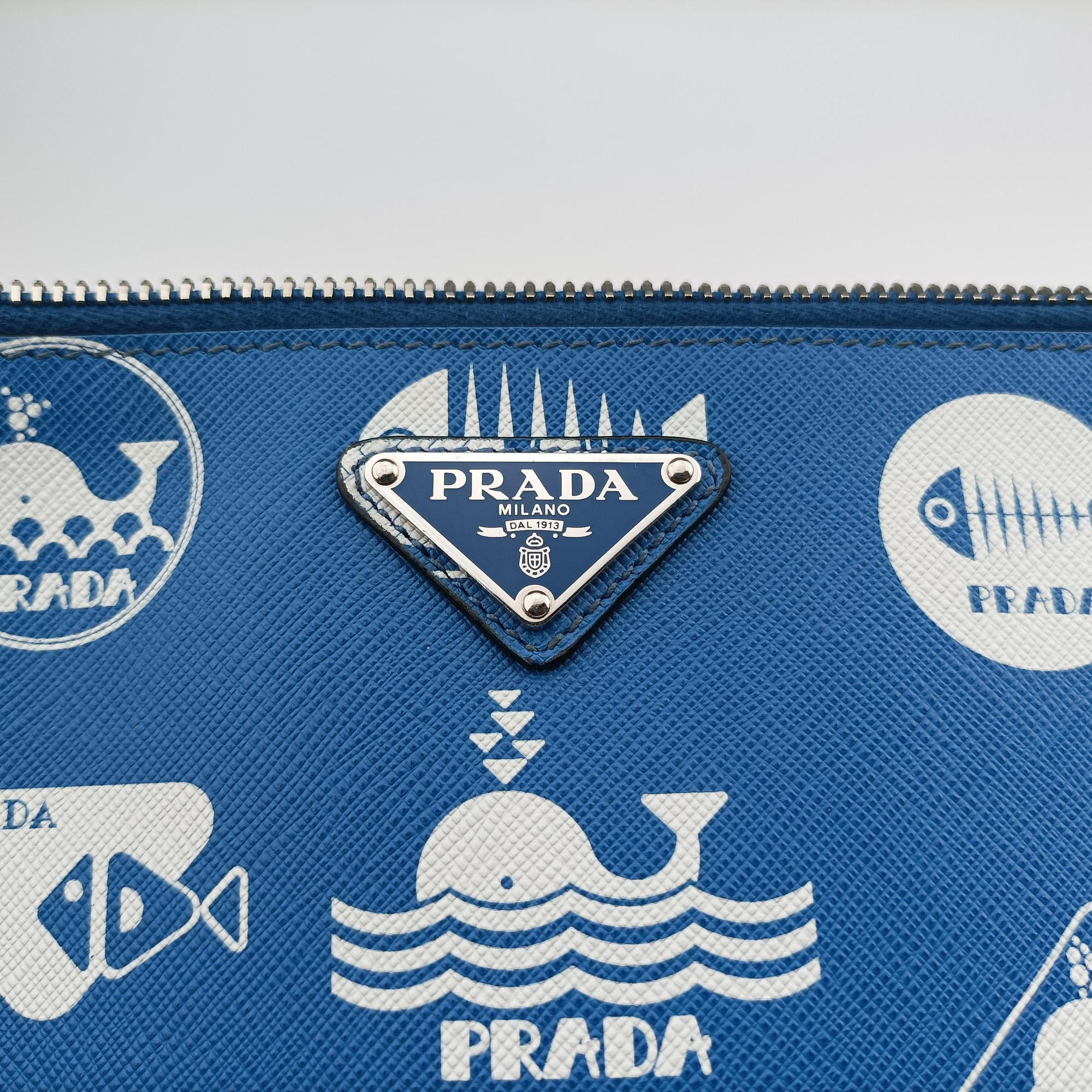 Marine Taste Blue Saffiano leather 56 10マリン テイスト ブルー サフィアーノレザー 56 10