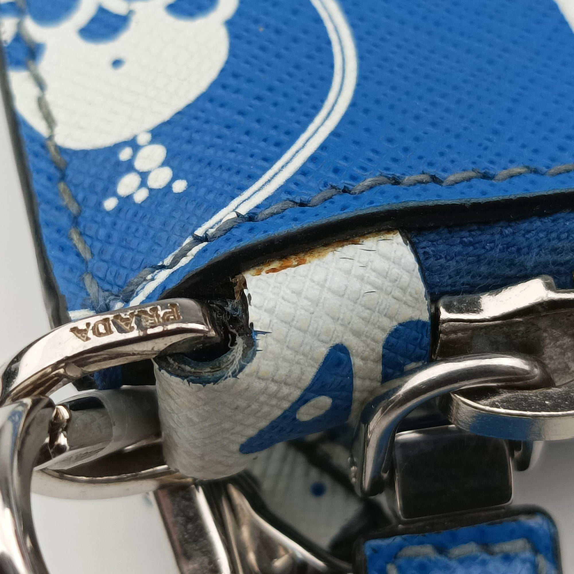 Marine Taste Blue Saffiano leather 56 10マリン テイスト ブルー サフィアーノレザー 56 10