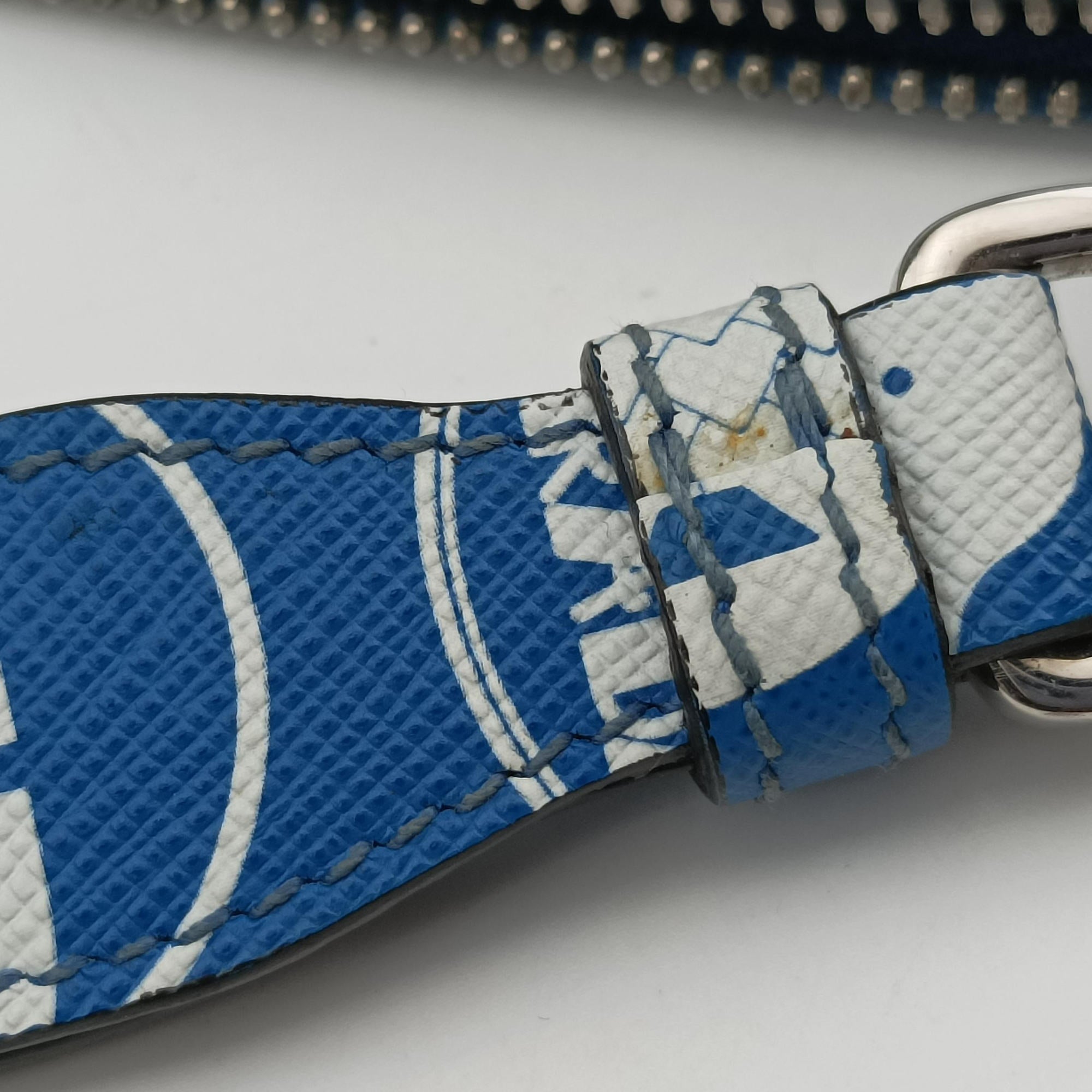 Marine Taste Blue Saffiano leather 56 10マリン テイスト ブルー サフィアーノレザー 56 10