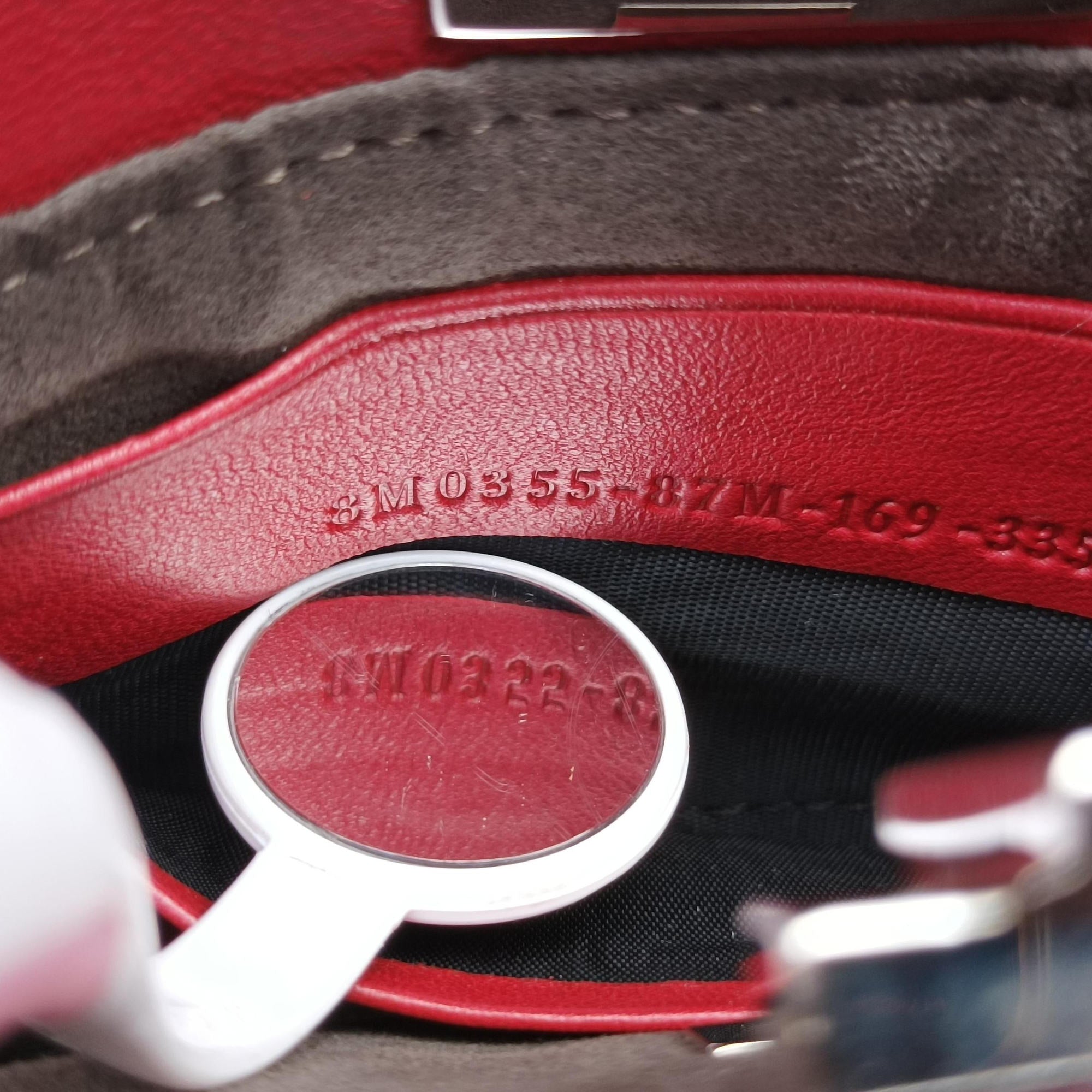 Micro Peekaboo Red×multi lambskin 8M0355 8M0355-87M-169-3355マイクロピーカブー レッド×マルチ ラムスキン 8M0355 8M0355-87M-169-3355