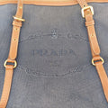 Logo Jacquard Blue × Brown Canvas × Leather BR4253 14ロゴジャガード ブルー × ブラウン キャンバス × レザー BR4253 14