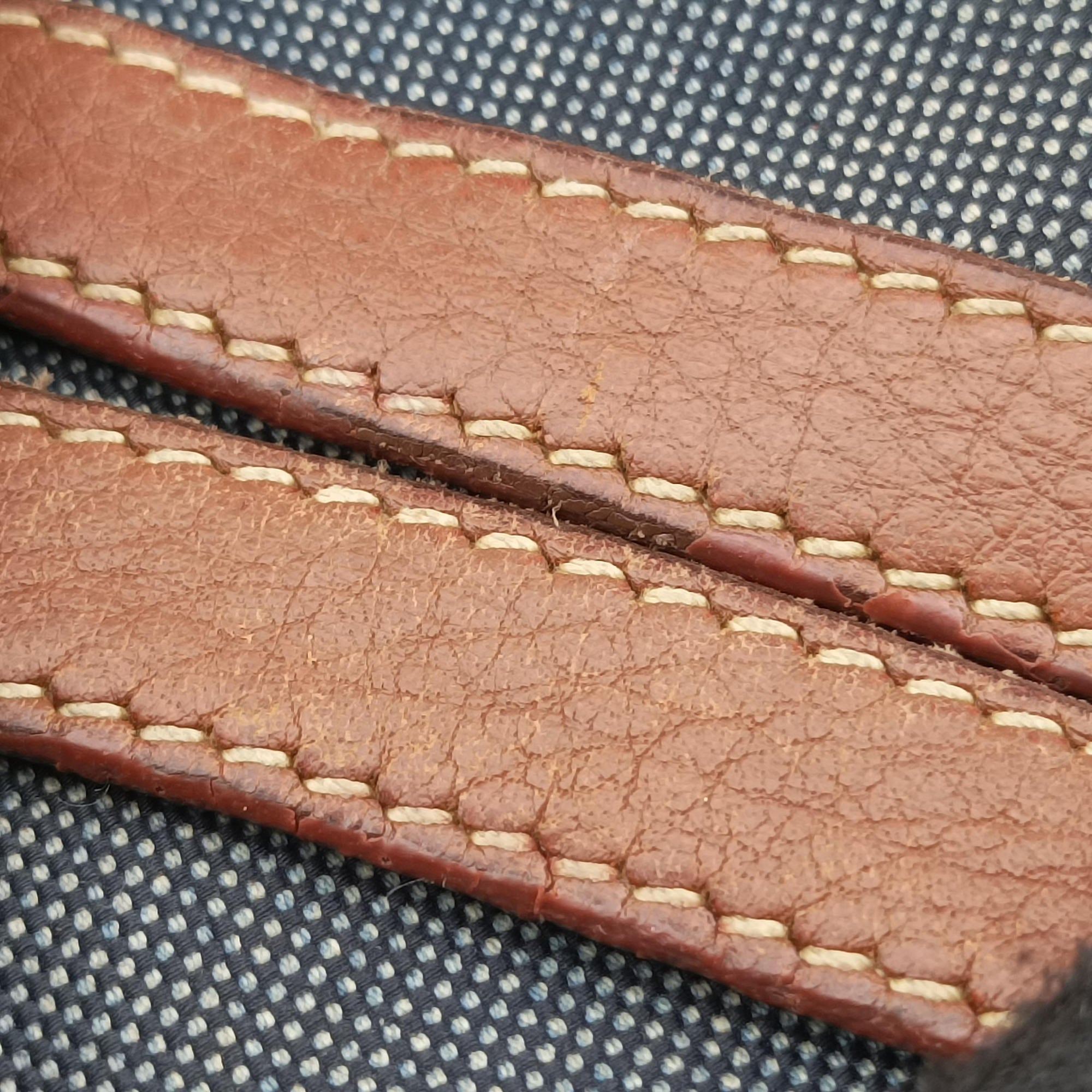 Logo Jacquard Blue × Brown Canvas × Leather BR4253 14ロゴジャガード ブルー × ブラウン キャンバス × レザー BR4253 14