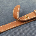 Logo Jacquard Blue × Brown Canvas × Leather BR4253 14ロゴジャガード ブルー × ブラウン キャンバス × レザー BR4253 14