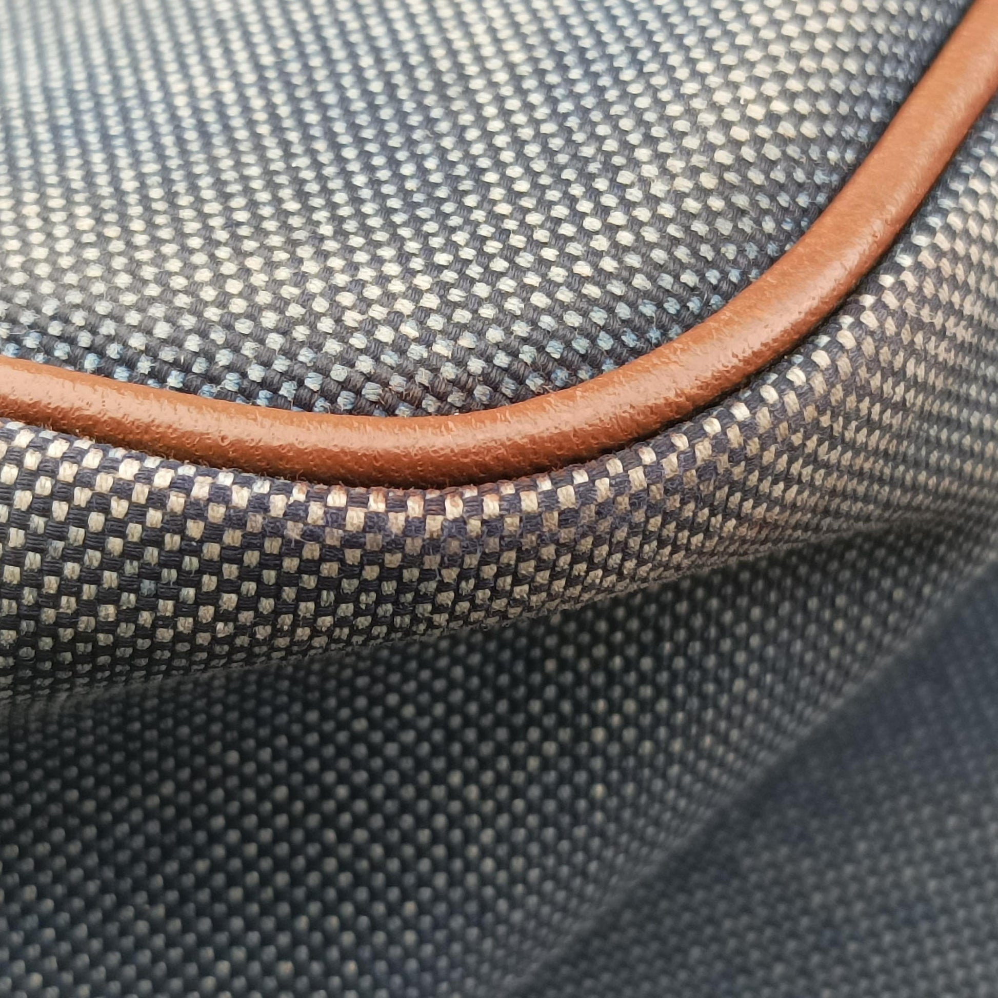 Logo Jacquard Blue × Brown Canvas × Leather BR4253 14ロゴジャガード ブルー × ブラウン キャンバス × レザー BR4253 14