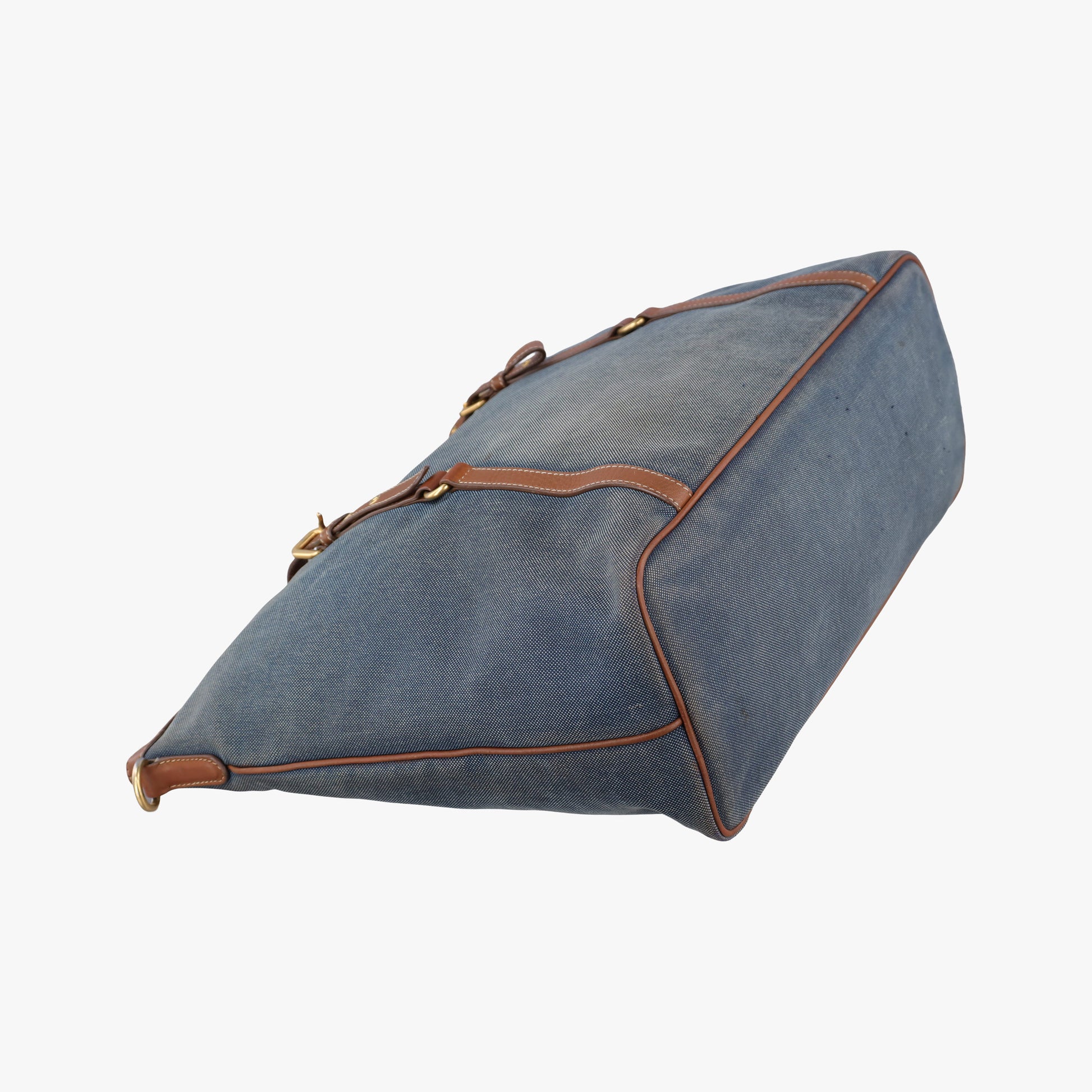 Logo Jacquard Blue × Brown Canvas × Leather BR4253 14ロゴジャガード ブルー × ブラウン キャンバス × レザー BR4253 14