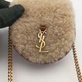 Le K Baby Satchel Brown Shearling x Leather 657818 GLB657818.0621ル K ベビーサッチェル ブラウン シアリング×レザー 657818 GLB657818.0621