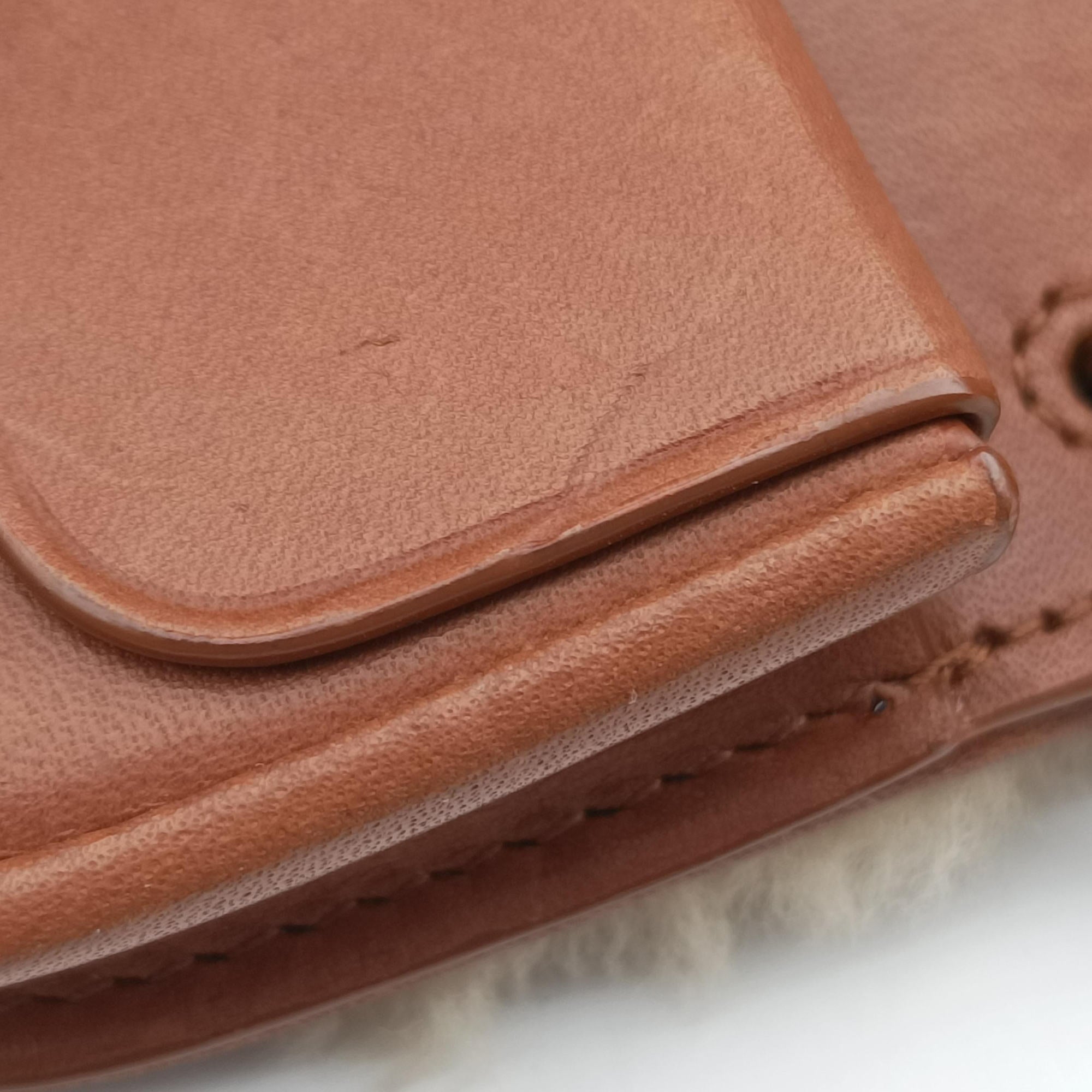 Le K Baby Satchel Brown Shearling x Leather 657818 GLB657818.0621ル K ベビーサッチェル ブラウン シアリング×レザー 657818 GLB657818.0621