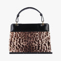 Leopard Print Black Leather× Fur 17763570レオパード 豹柄 ブラック レザー ×ファー 17763570