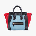 Luggage Mini Shopper Black×Blue×Red Leather×Ponyhair U-GA-0123ラゲージミニショッパー ブラック×ブルー×レッド レザー×ハラコ U-GA-0123