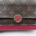 Portefeuille FLORE Chain brown×FUCHSIA Monogram Canvas×calf leather M69578 SP0189ポルトフォイユ フロール チェーン モノグラム/ブラウン×フューシャ モノグラムキャンバス×カーフレザー M69578 SP0189