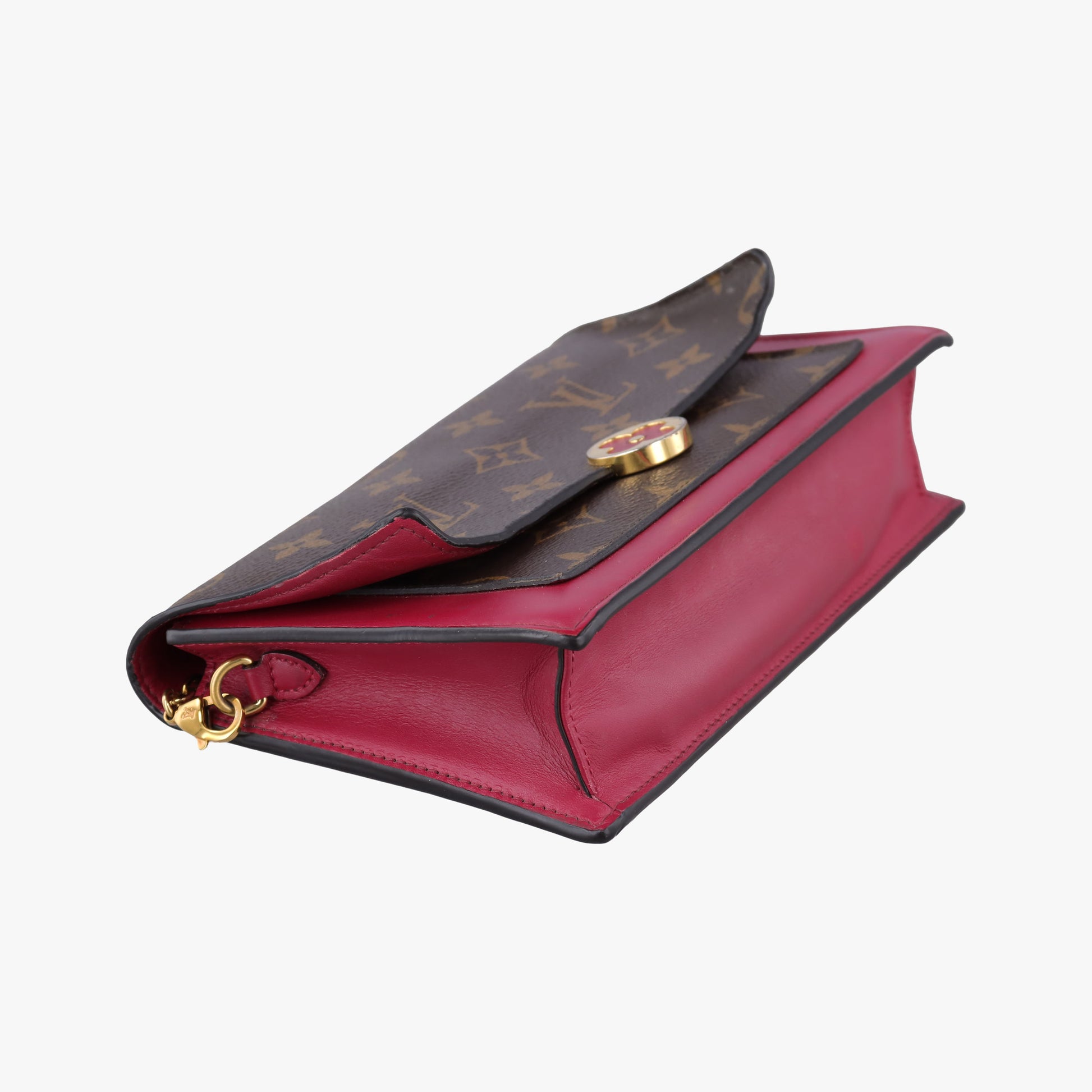 Portefeuille FLORE Chain brown×FUCHSIA Monogram Canvas×calf leather M69578 SP0189ポルトフォイユ フロール チェーン モノグラム/ブラウン×フューシャ モノグラムキャンバス×カーフレザー M69578 SP0189