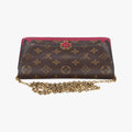 Portefeuille FLORE Chain brown×FUCHSIA Monogram Canvas×calf leather M69578 SP0189ポルトフォイユ フロール チェーン モノグラム/ブラウン×フューシャ モノグラムキャンバス×カーフレザー M69578 SP0189