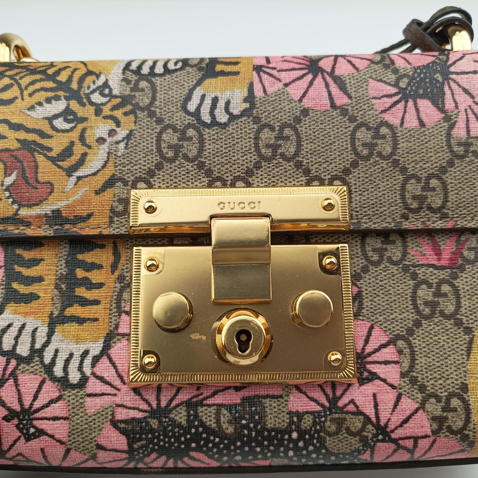 Padlock Brown PVC coated canvas 409487 C021107660パドロック ブラウン PVCコーティングキャンバス 409487 C021107660