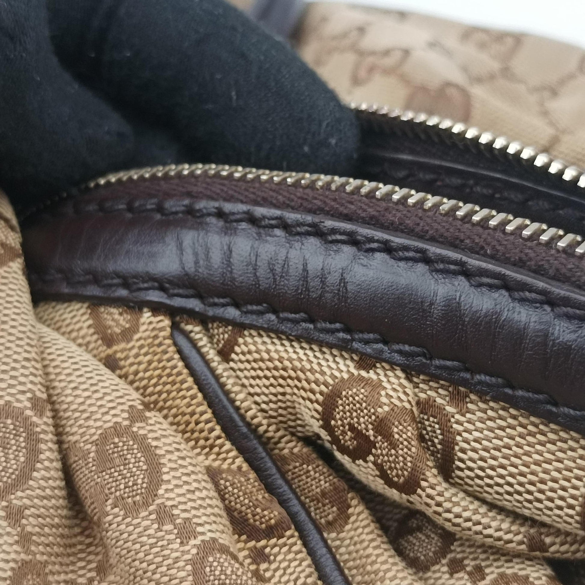 Sukey GUCCISSIMA Beige×Brown canvas 223974 E012774439スーキー ディアマンテ ベージュ×ブラウン キャンバス 223974 E012774439
