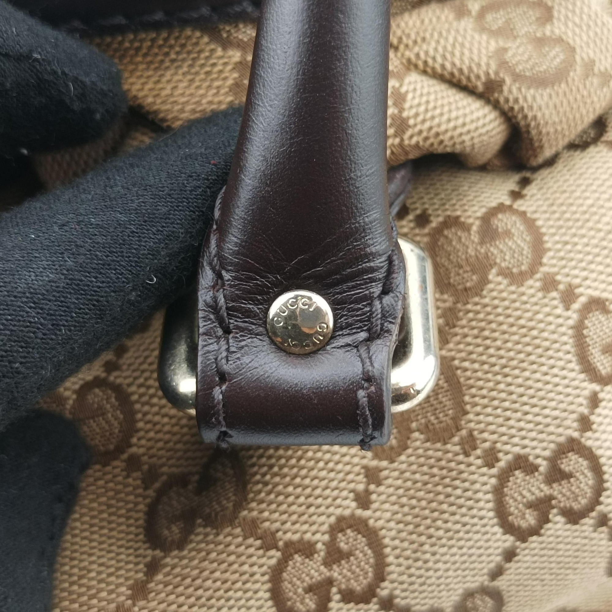 Sukey GUCCISSIMA Beige×Brown canvas 223974 E012774439スーキー ディアマンテ ベージュ×ブラウン キャンバス 223974 E012774439