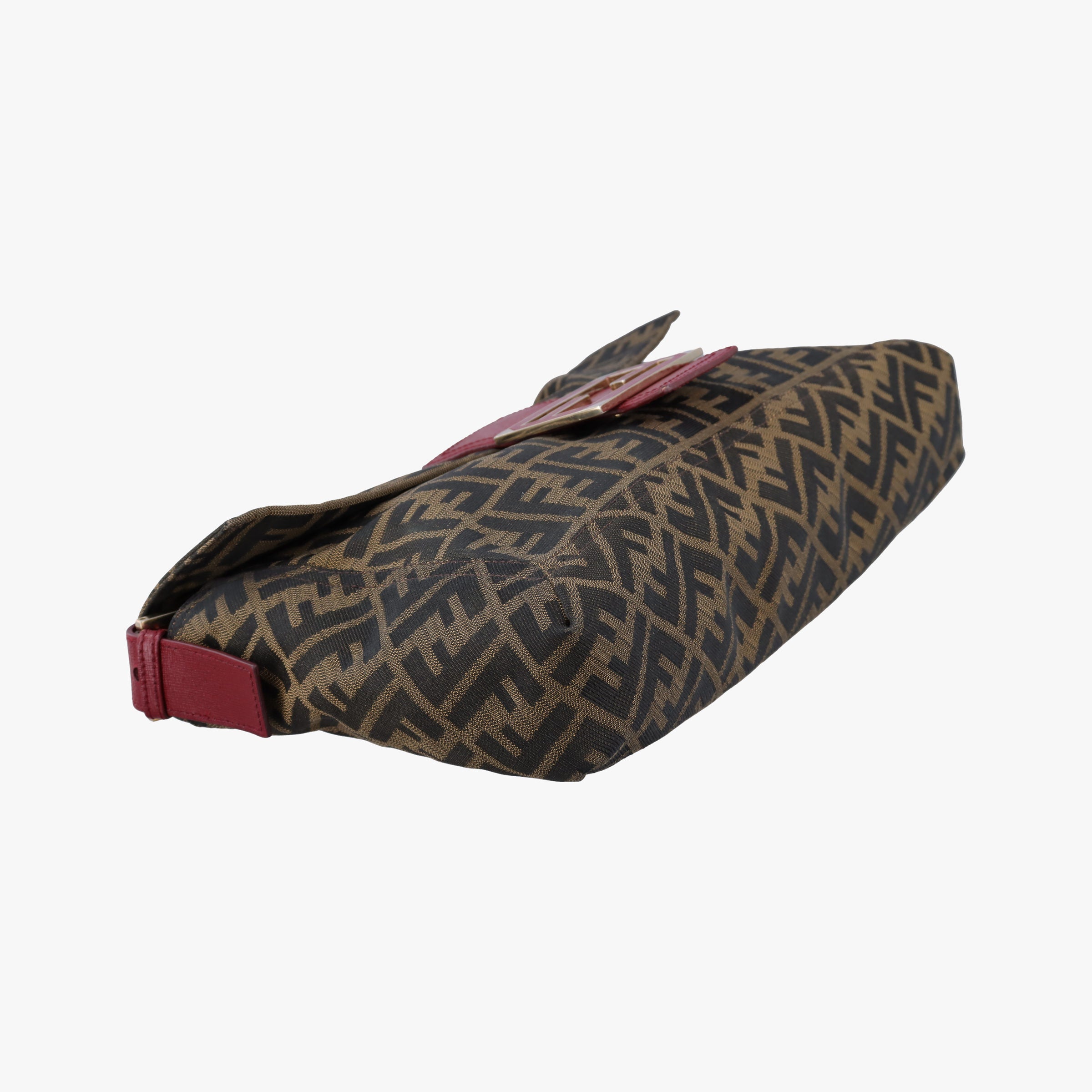 Baguette Zucchino Brown × Red canvas×leather 8BT180 8BT180-FQ8 119-2566マンマバケット ズッキーノ柄 ブラウン × レッド キャンバス×レザー 8BT180 8BT180-FQ8 119-2566