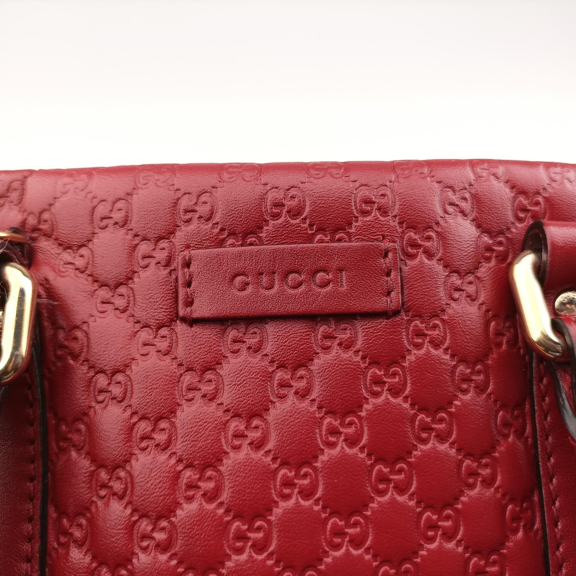 Microguccissima Red Leather 510289 E023878261マイクログッチシマ レッド レザー 510289 E023878261
