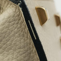 My Rockstud Rolling Flap Top Handle White Leather BL-K997VQ20マイ ロックスタッズ ローリング ホワイト レザー BL-K997VQ20